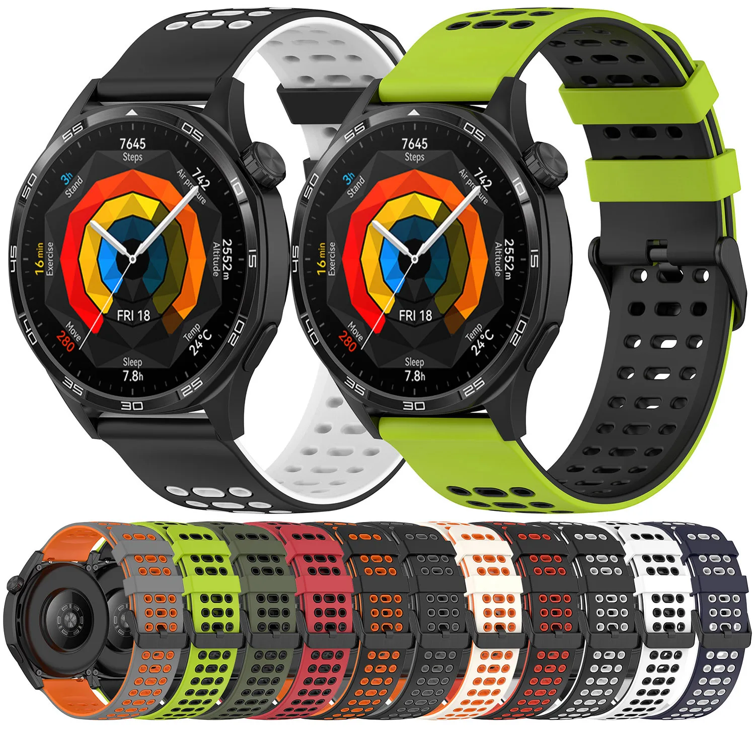 Voor Huawei Horloge GT 2 Pro Horlogeband 22mm Siliconen Polsband Voor Huawei GT 6 5 4 3 2 46 Armband GT6 GT5 GT3 Pro 46mm Correa
