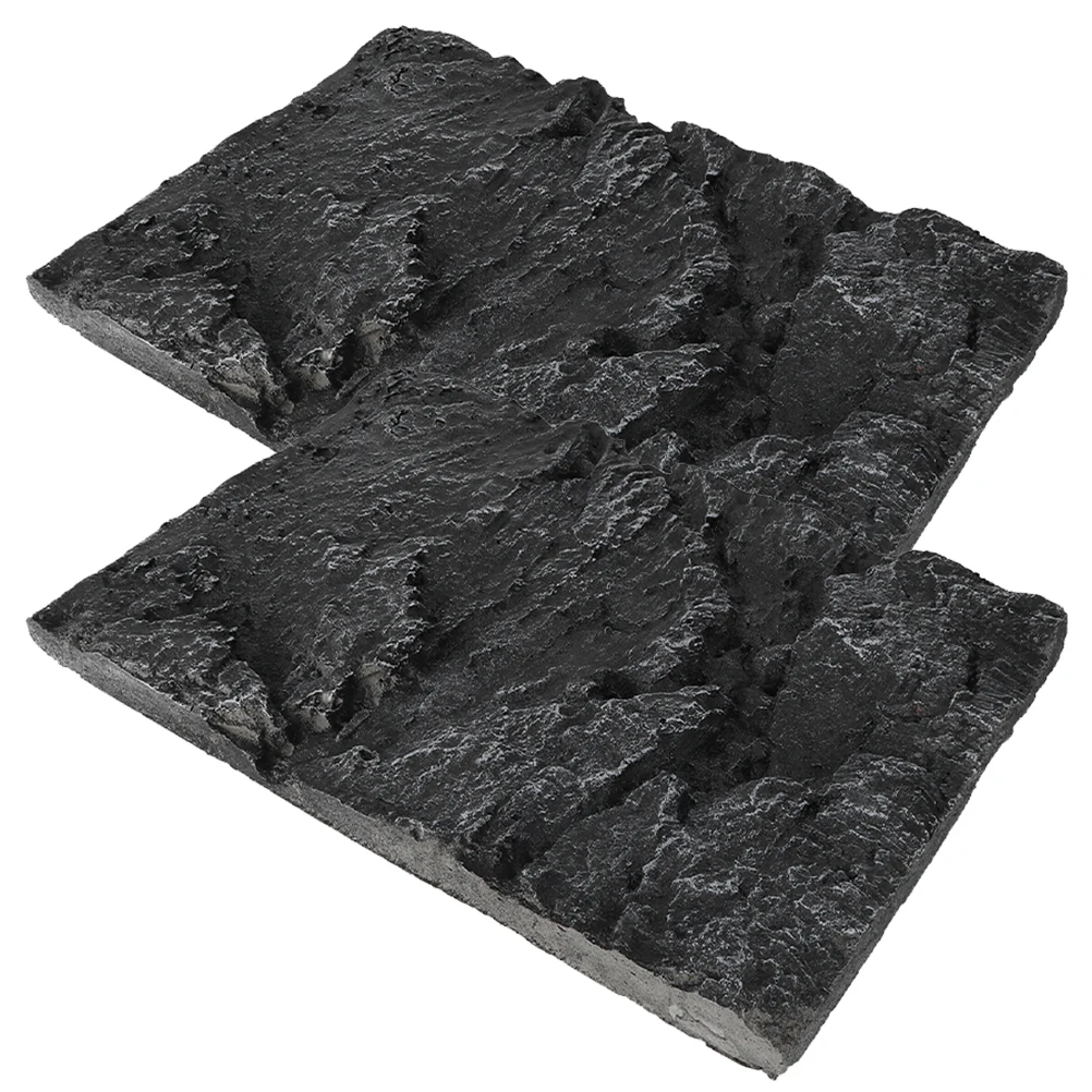 

2pcs Stone Decorative Board 45x28cm Aquarium Terrarium Reptile Tank Background 3D Landscape Turtle Enclosure Wall