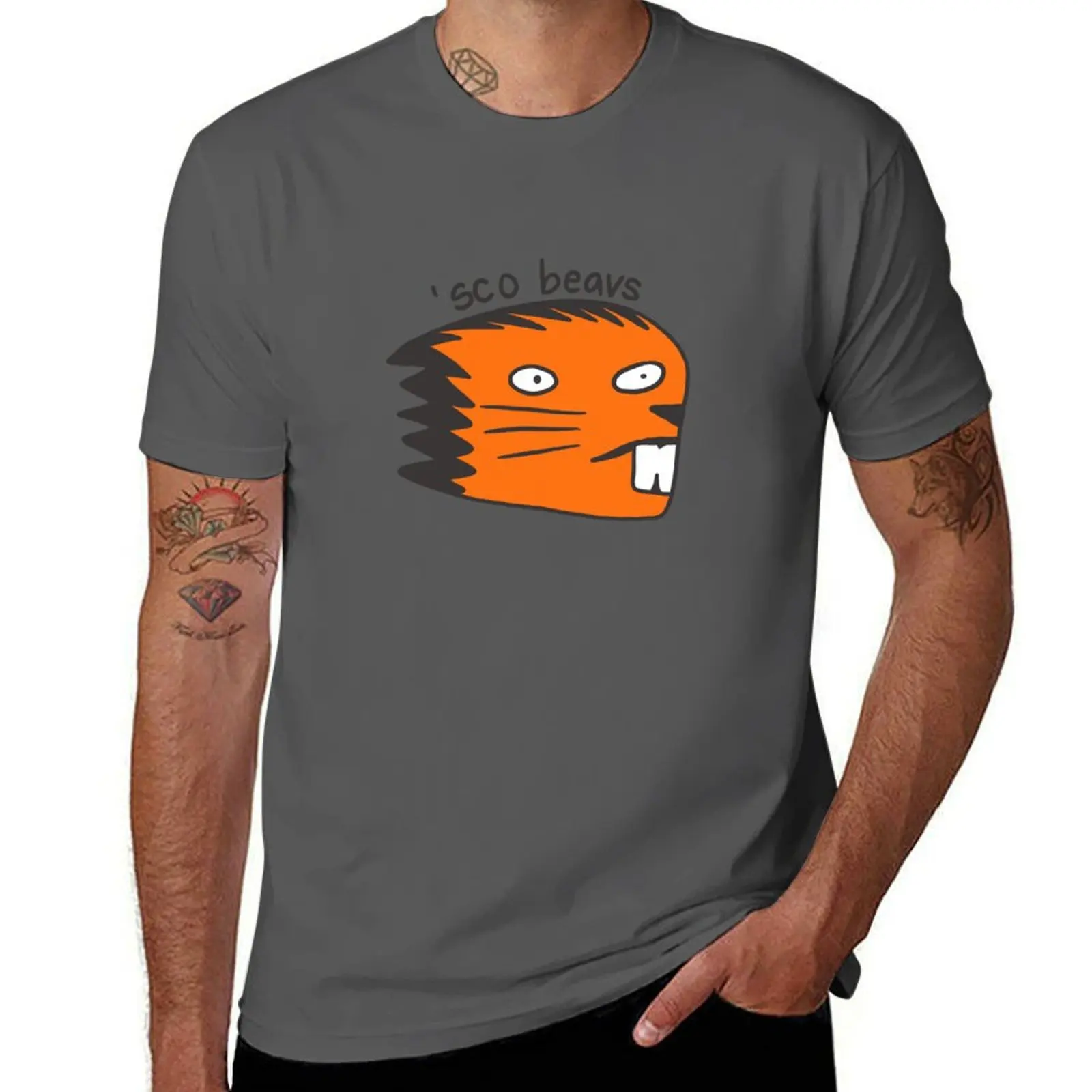 

Poorly Drawn OSU Beaver T-Shirt essential t shirt t shirts for man cotton t shirt man cotton T-Shirt