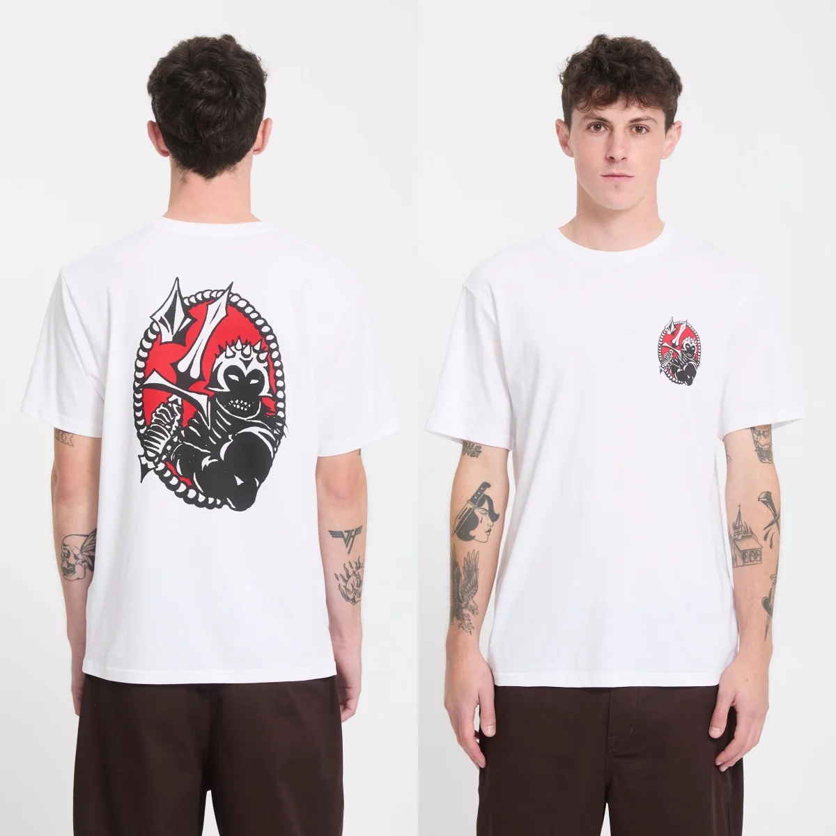 For The Stone Volcom Outdoor Extreme Sports Trend Brand Graphic T-Shirt Cotton Men Women Streetwear Tee