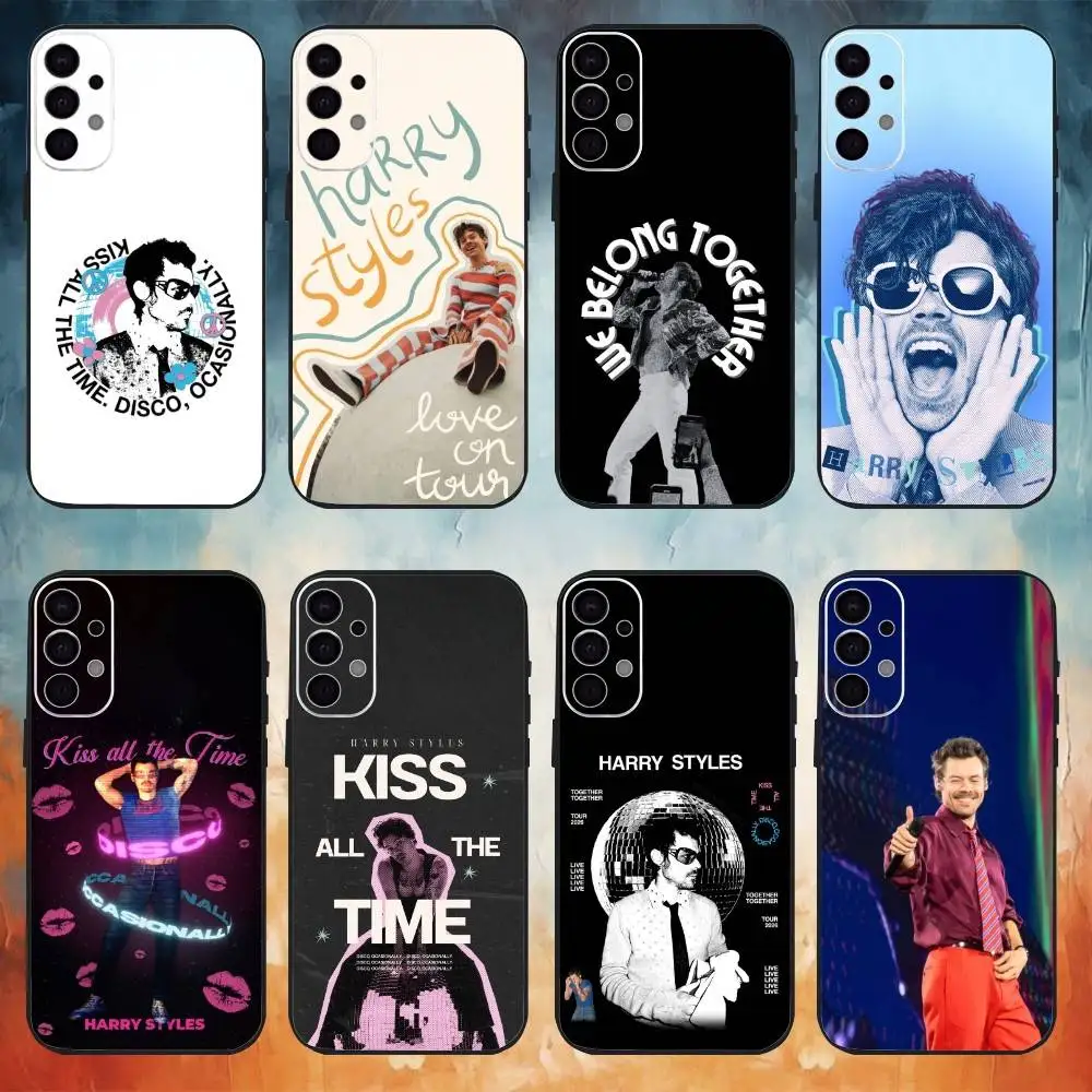 KISSCO H-Harry Style-S Phone Case For Samsung S26,25,24,23,22,30,21,10,9,Ultra,Plus,Lite Black Soft Case