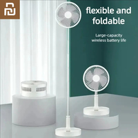 Youpin 7200mAh Portable Folding Fan Rechargeable Floor Low Noise Fan For Home Wireless Fan 3 Speed Camping Portable Fan