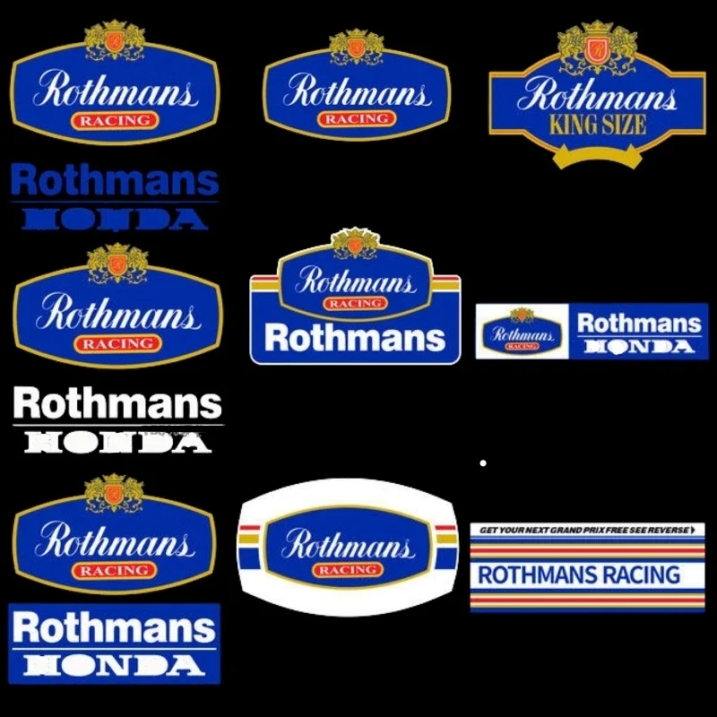 Rothmans Racing Sponsor Modified Sticker Motocross Motor Fuel Tank Decoration Decal For Suzuki Honda Kawasaki Ducati Yamaha