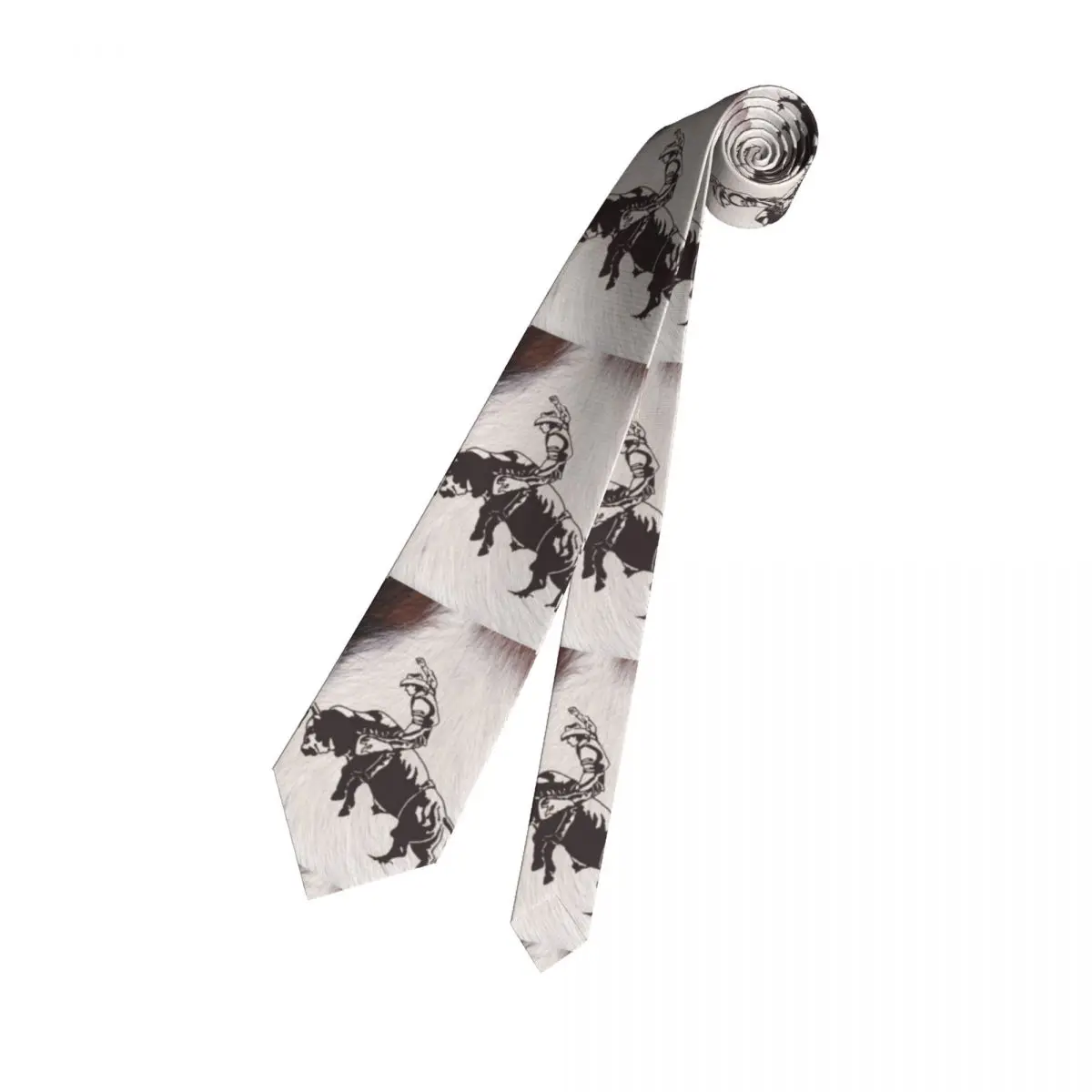 Neck Ties for Men, Western Cowboy Rodeo Bull Riding, Cowhide Presidency, btInjCow Bergamo, Neck Ties for Party