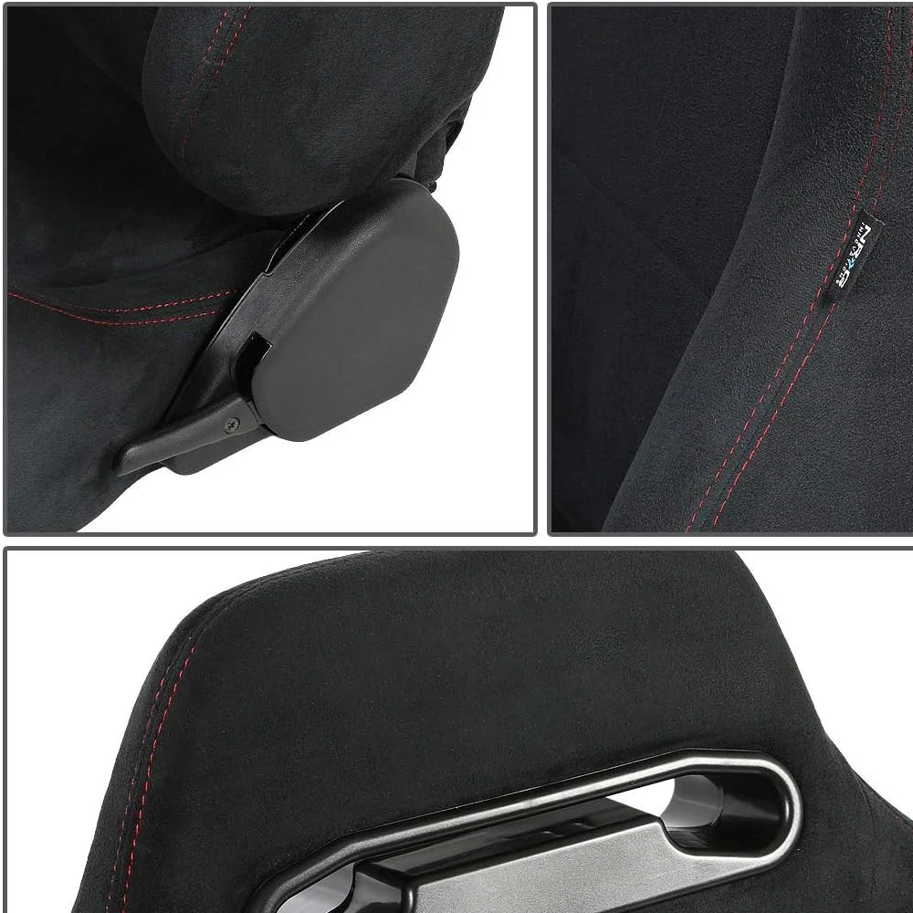1Pcs Universal Adjustable Racing Seats Right Left High Quality Cloth 3D Sports Bucket Racing Seats Car Sports Seats Auto Parts