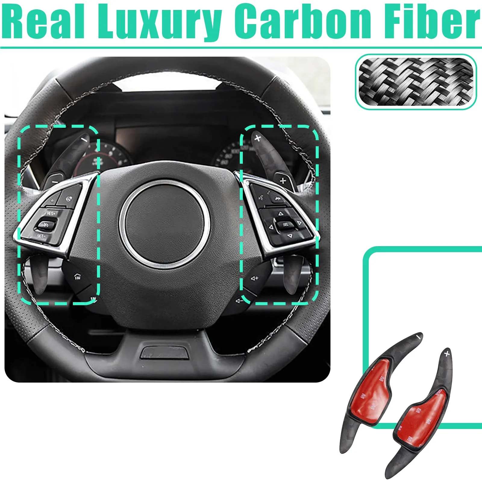 For Chevrolet Camaro 2016-2023 Steering Wheel Extension Shifter Paddle Trim
