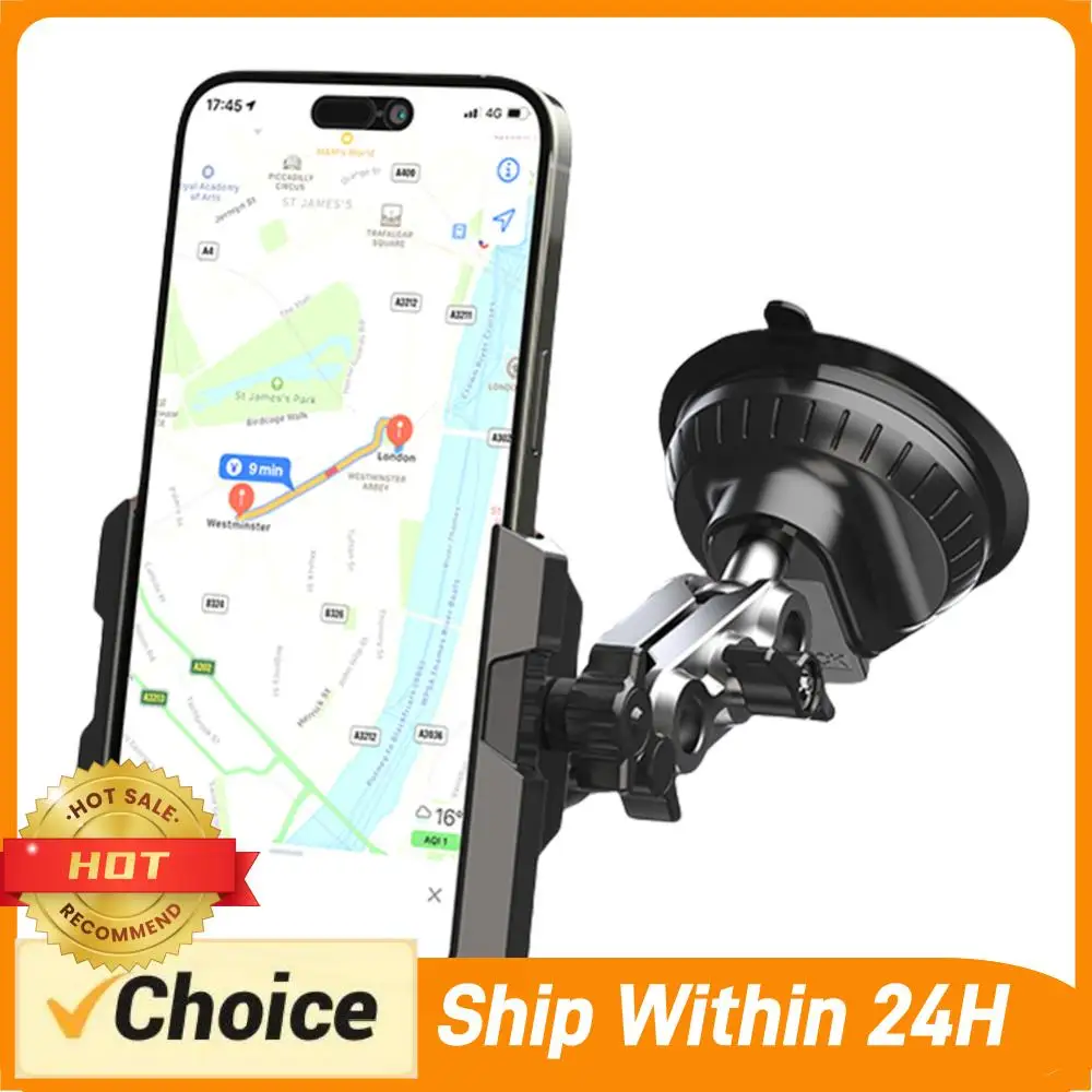

Car Phone Holder Strong Suction Car Phone Mount 360° Rotation Cell Phone Mount Adjustable for Dashboard Windshield Vent