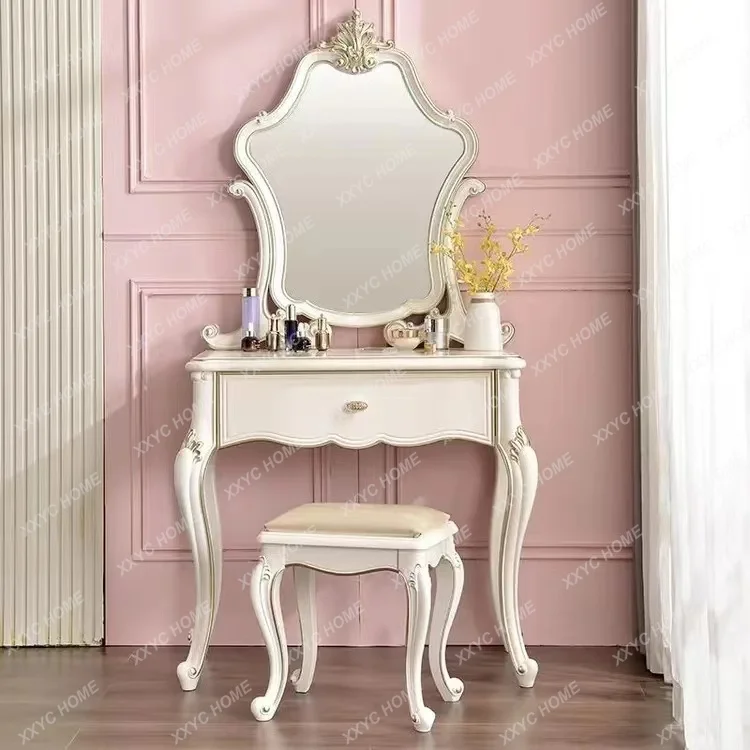 CL Dressing Table High-End Bedroom Internet Celebrity Makeup Cabinet Table Mirror Integrated Modern Minimalist