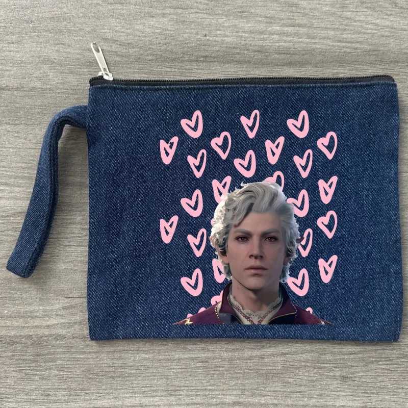 

Сумка для ужина Astarion Girl, косметичка, модная джинсовая сумка для хранения косметики, холщовая сумка, экологически чистая