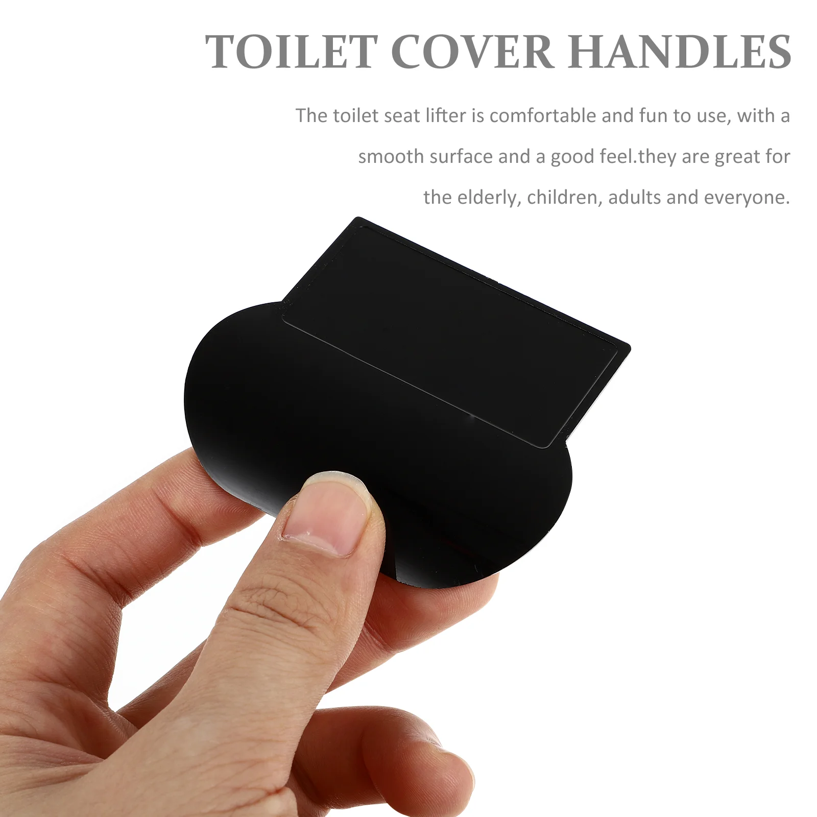 Bantalan kursi portabel dengan pegangan, pengangkat tutup Toilet Anti sentuhan pegangan penutup mangkuk