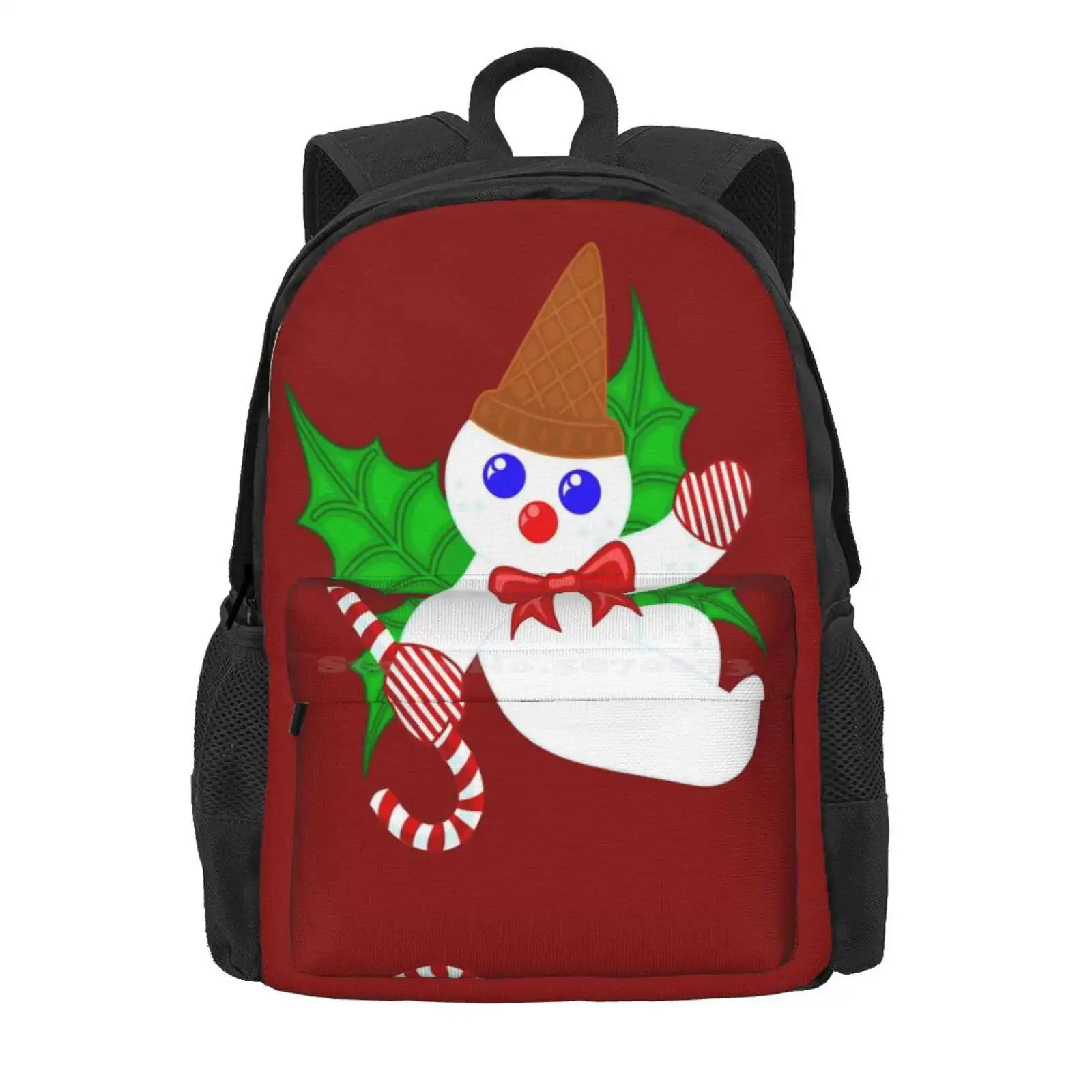 Christmas Fairy Hot Sale Schoolbag Backpack Fashion Bags Snow Fairy Candy Cane Holly Candy Fairy Christmas Candy Christmas Elf