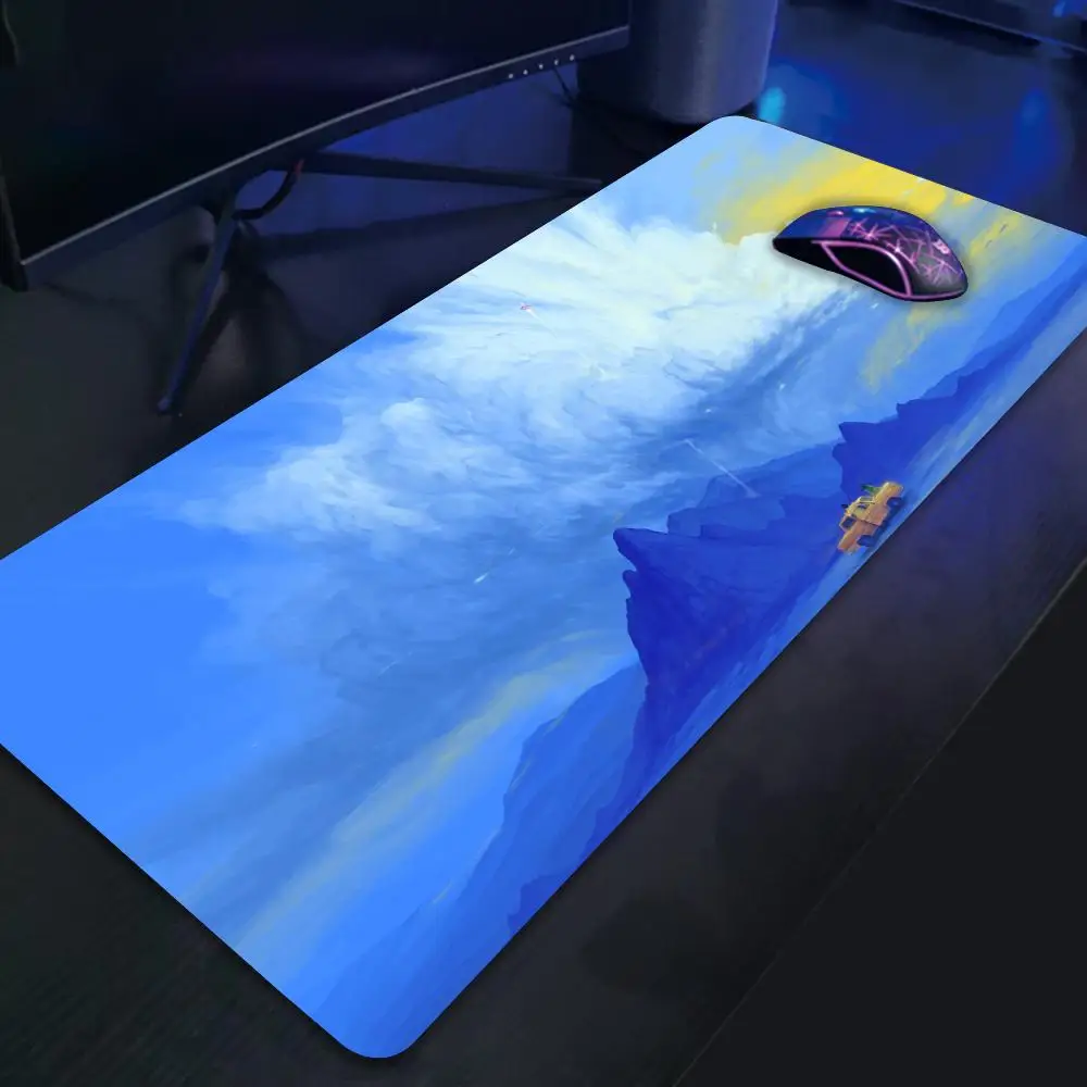 

Pink Purple Clouds Aurora Beautiful Mousepad Mouse Mat Desk Mat With Pad gaming accessories Prime Gaming XXL Keyboard Pad