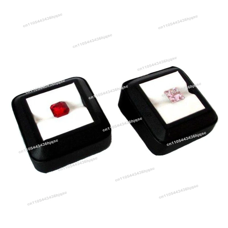 High-grade Beveled Gemstone V-groove Colored Gemstone Tourmaline Round Face Loose Stone Pearl Ring Display Counter Display Tray