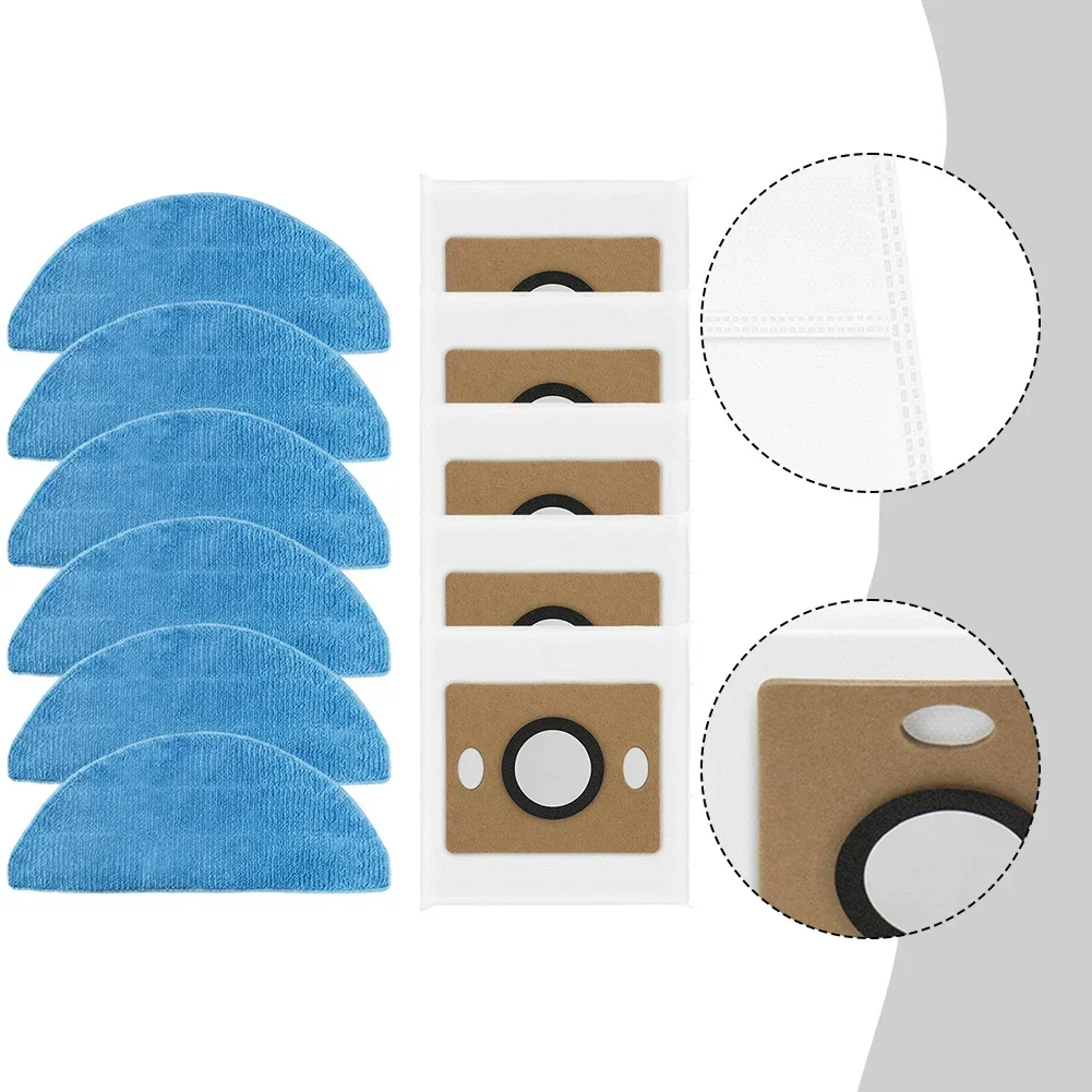 For ILIFE A30 Pro Robot Vacuum Accessories Parts Mop Cloth Dust Bag Kit Mop Cloth Dust Bags Kit Replacement Accessories Vacuum