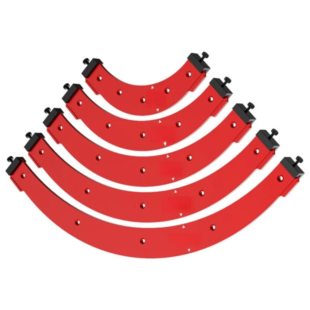 Aluminum Router Corner Radius Template Kit 5-Piece for R100 to Radii Designed for Woodworkers and DIY Routing Projects