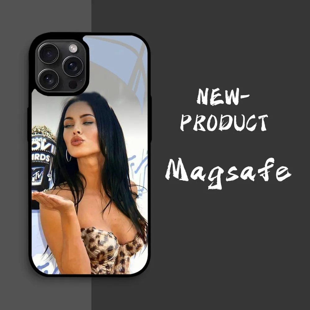 M-Megan F-Fox-y Phone Case For iPhone16 15 14 13 12 11 Pro Xs Max Mini XR X 7 8 Plus luxury Mirror Hard Funda