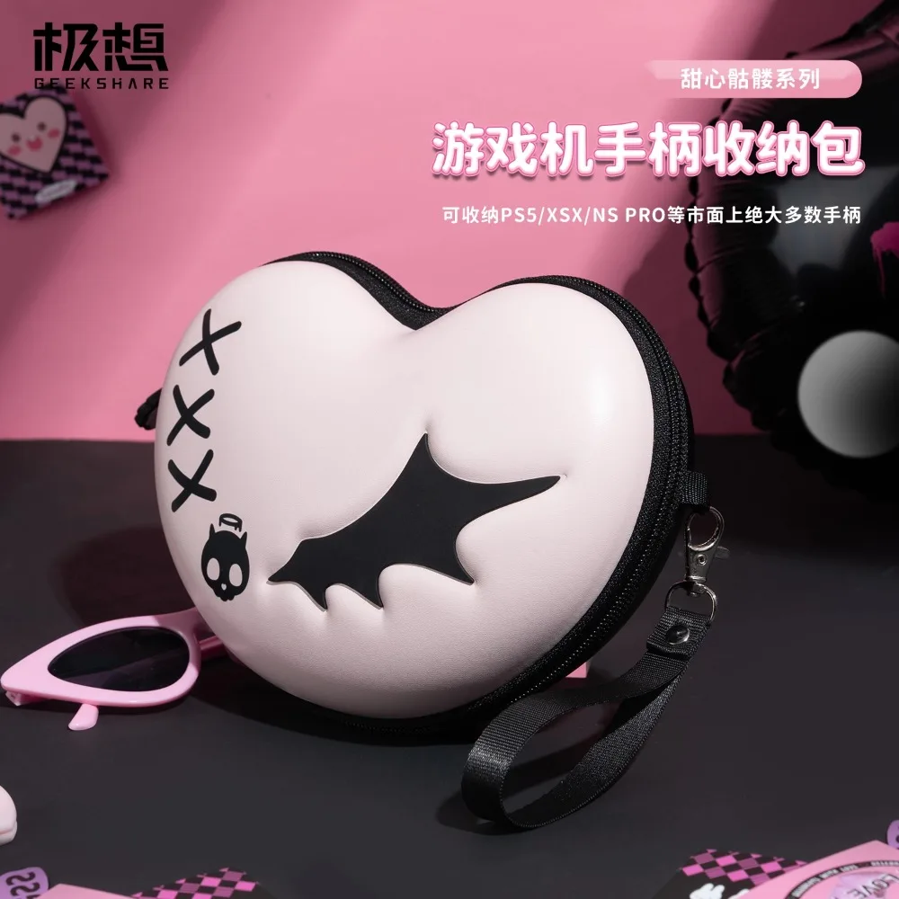 

Sweetheart Skull Theme Xbox Handle Organizer Custom Cute Pink Ps5/Switch2/Northcom Nspro Gamepad Case Accessories Girl Gift