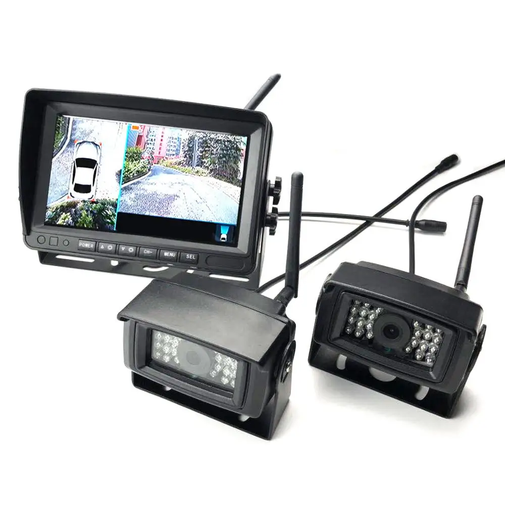 

7-Inch 4-way High Definition DVR Car Waterproof Wireless Reversing Camera System with Night Vision Camera