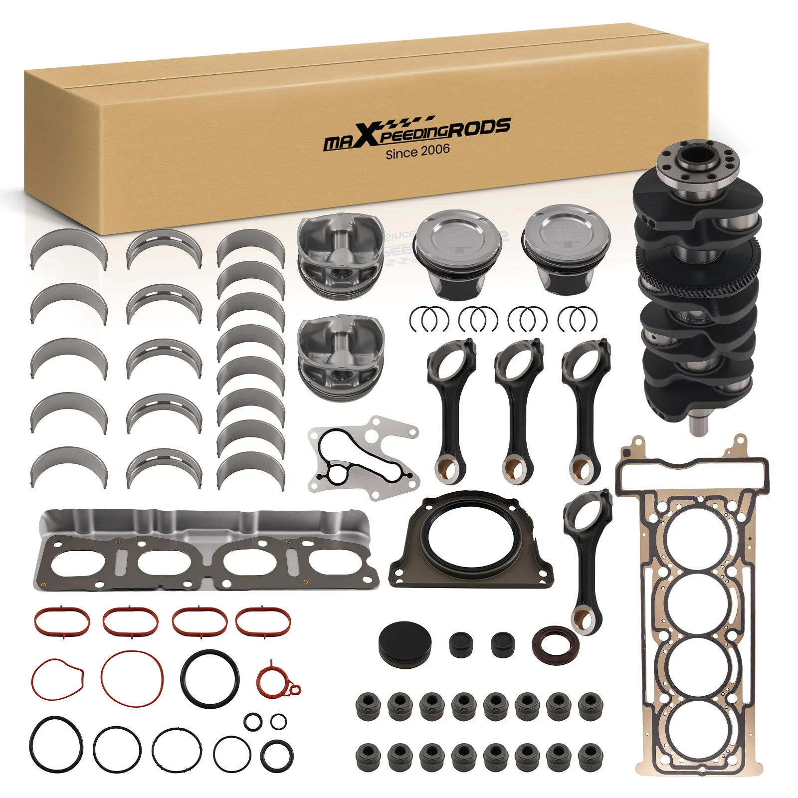 Complete M274 Engine Rebuild Kit for Mercedes CLS250 CLS260 V250 GLK200 GLK250 Pistons Crankshaft Bearings Rebuild Package
