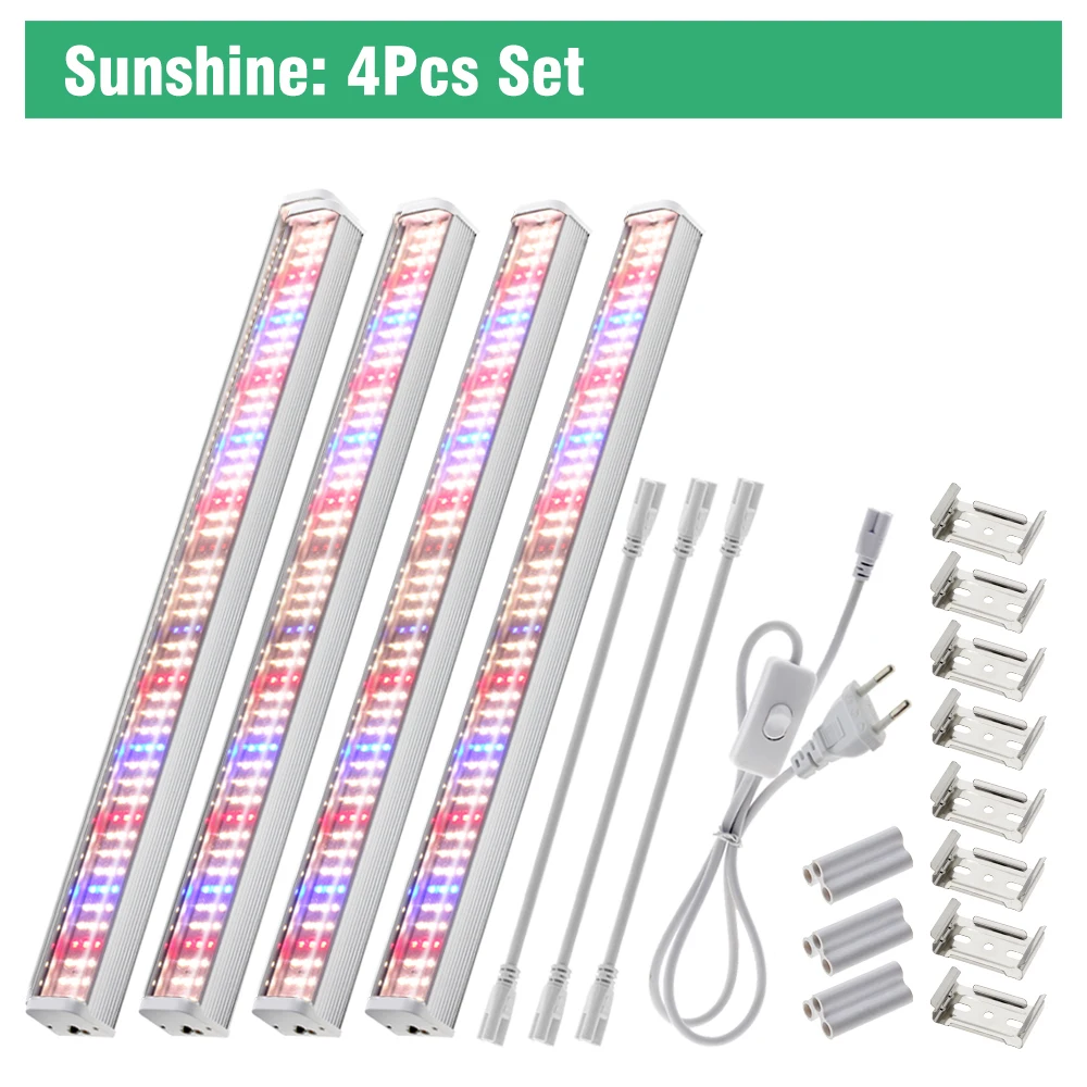 Volledige Spectrum LED Groei Buis 4000 K/Paars/Zonnelicht Plant Lamp Kas Hydrocultuur Bloem Groei Lamp