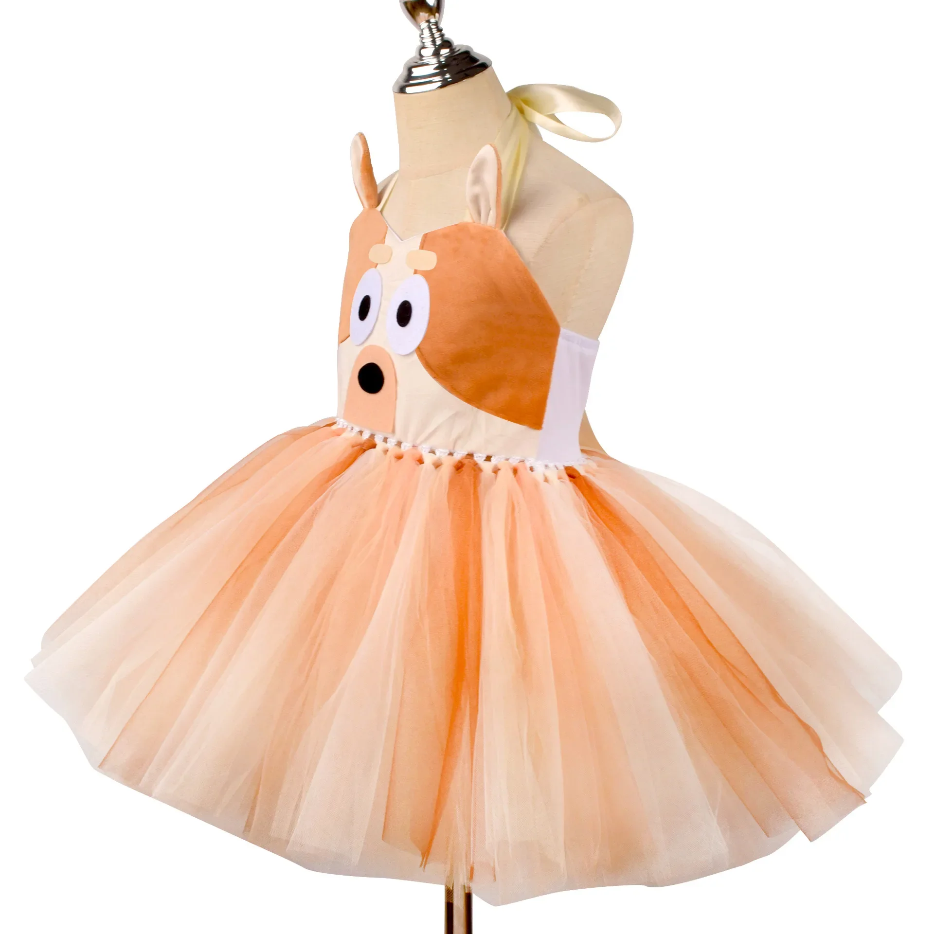 أطفال هالوين الكلب زي طفل الفتيات حفلة عيد ميلاد توتو فستان أزرق أنيمي الحيوان لعب الأدوار وتتسابق #6