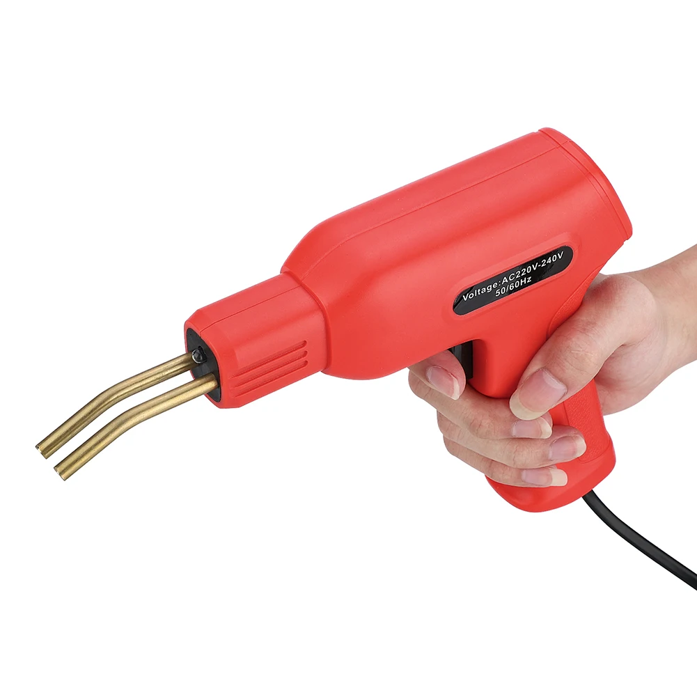 Pistola de soldador de PVC para máquina de solda de plástico 50W com 200 grampos para reparo de pára-choques e fixação de plástico