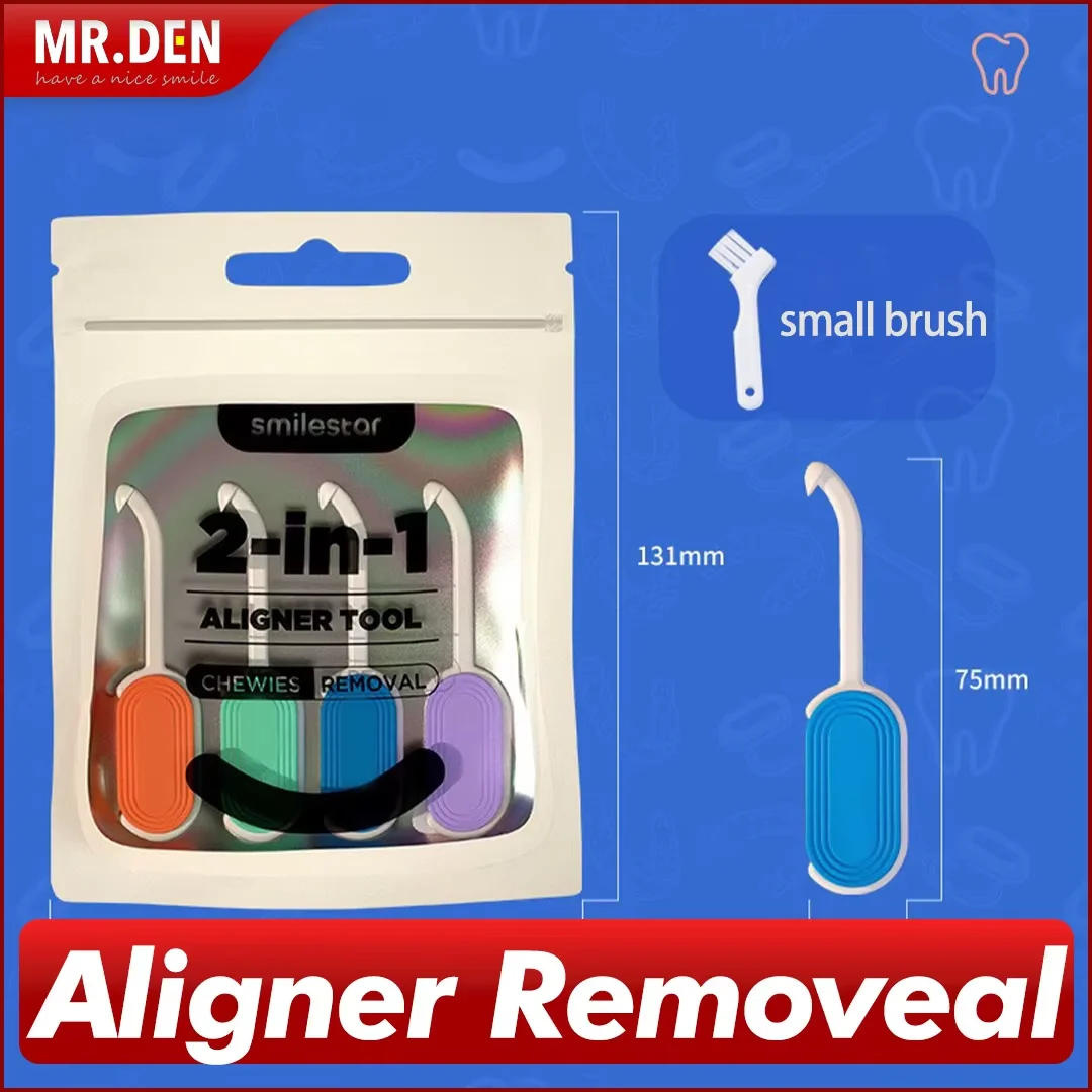 

4pc 2-in-1 Orthodontic Braces Aligner Removeal Invisible Braces Picker Dental Clear Aligner Removal Tool Ortho Aligner Silicone