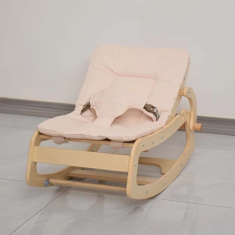 Household newborn wooden rocking chair, a sleeping artifact