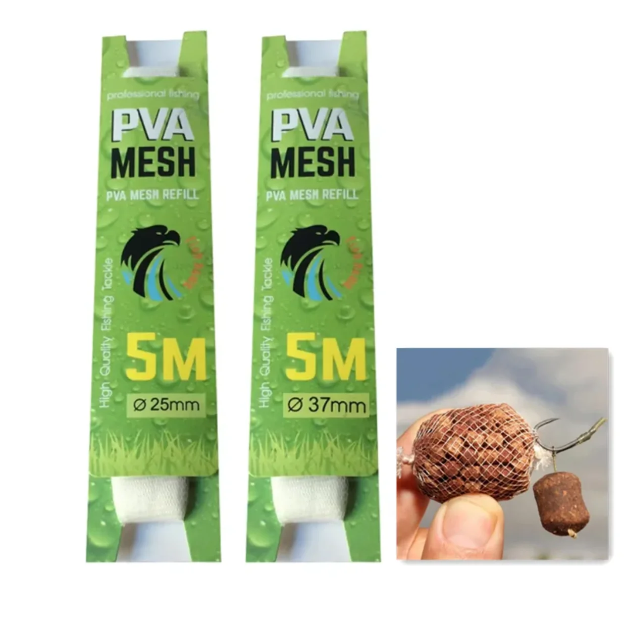 

5M Mesh Water-soluble Fishing Nest 25/37/44MM Environmental Carp Fishing Feeder European Fishing Accessories