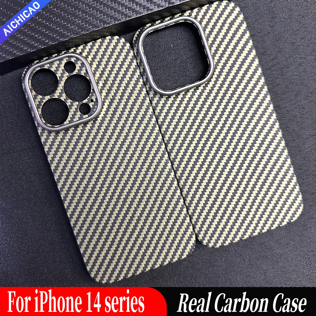 

ACC-Real Carbon Fiber Phone Case for iPhone 14 Pro Max Aramid fiber ultra thin for iphone 14pro phone case