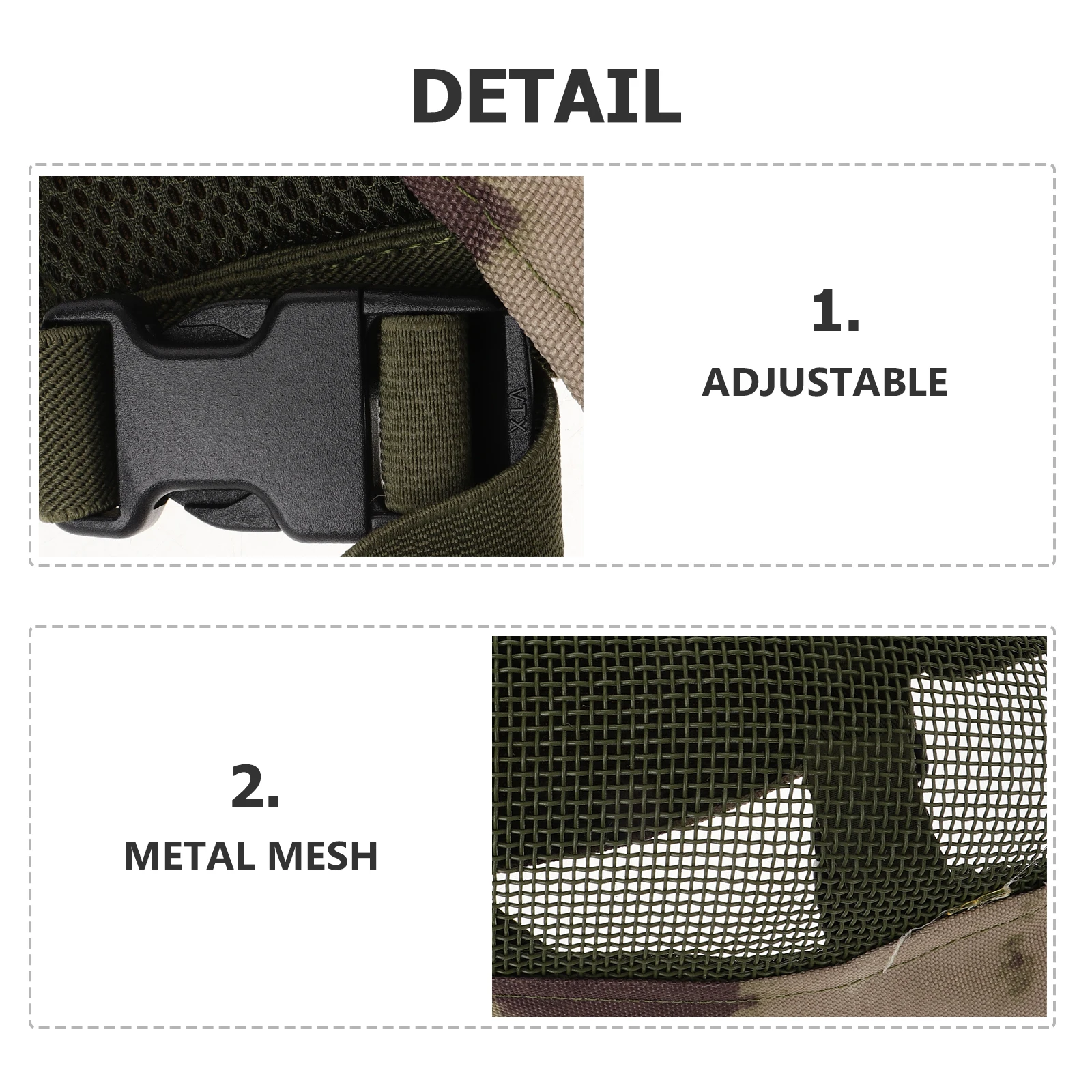 

Metal Mesh Mask Face Protecting Outdoor Fencing Oxford Cloth Supply Comfortable Cover