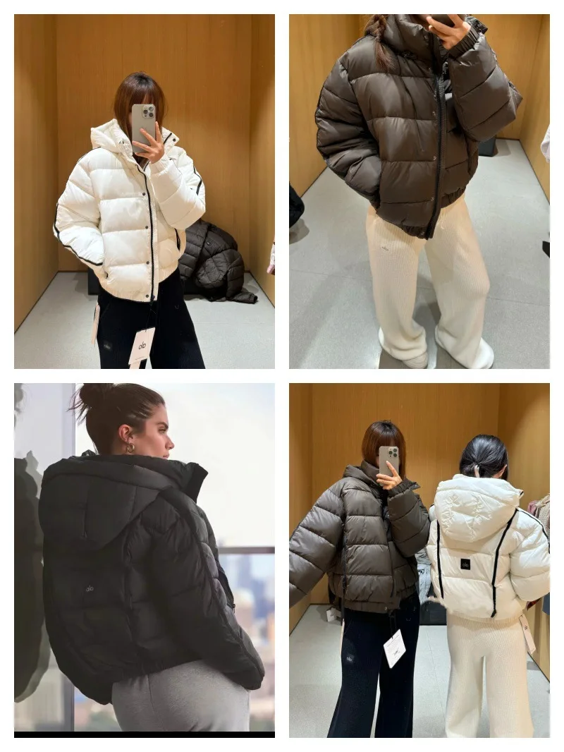 

Winter Thiened ort down Jaet Women's Hooded Coat Warmth Comfortable Cotton Clothes Commute Sle Regular Sve Long Zi...