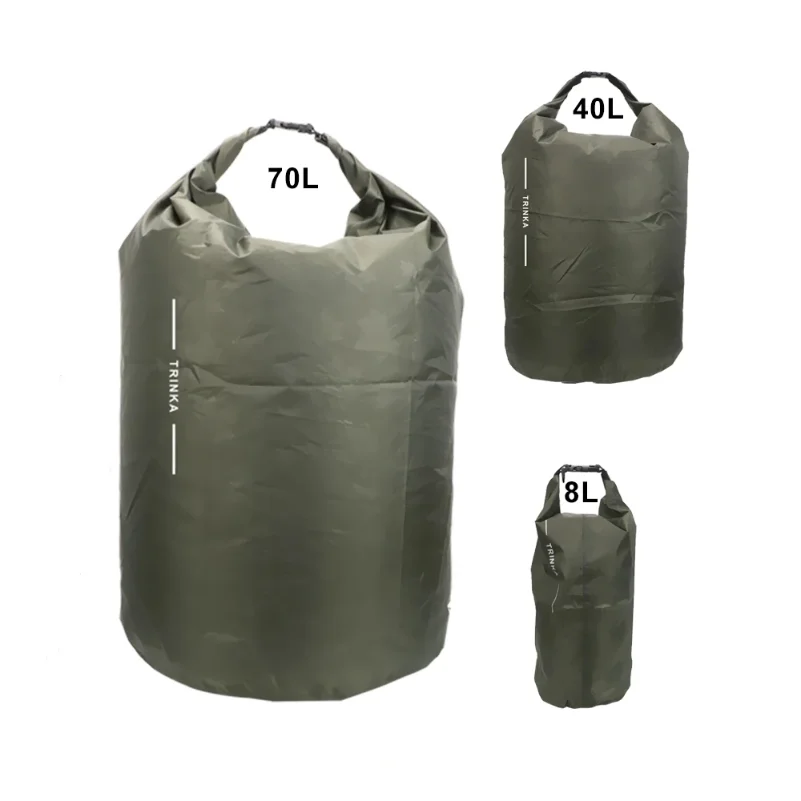 

Dry Sack Pouch For Boating Kayaking Canoeing Floating 8L 40L 70L Waterproof Storage Bag Outdoor Traveling Carrying Bags Portable