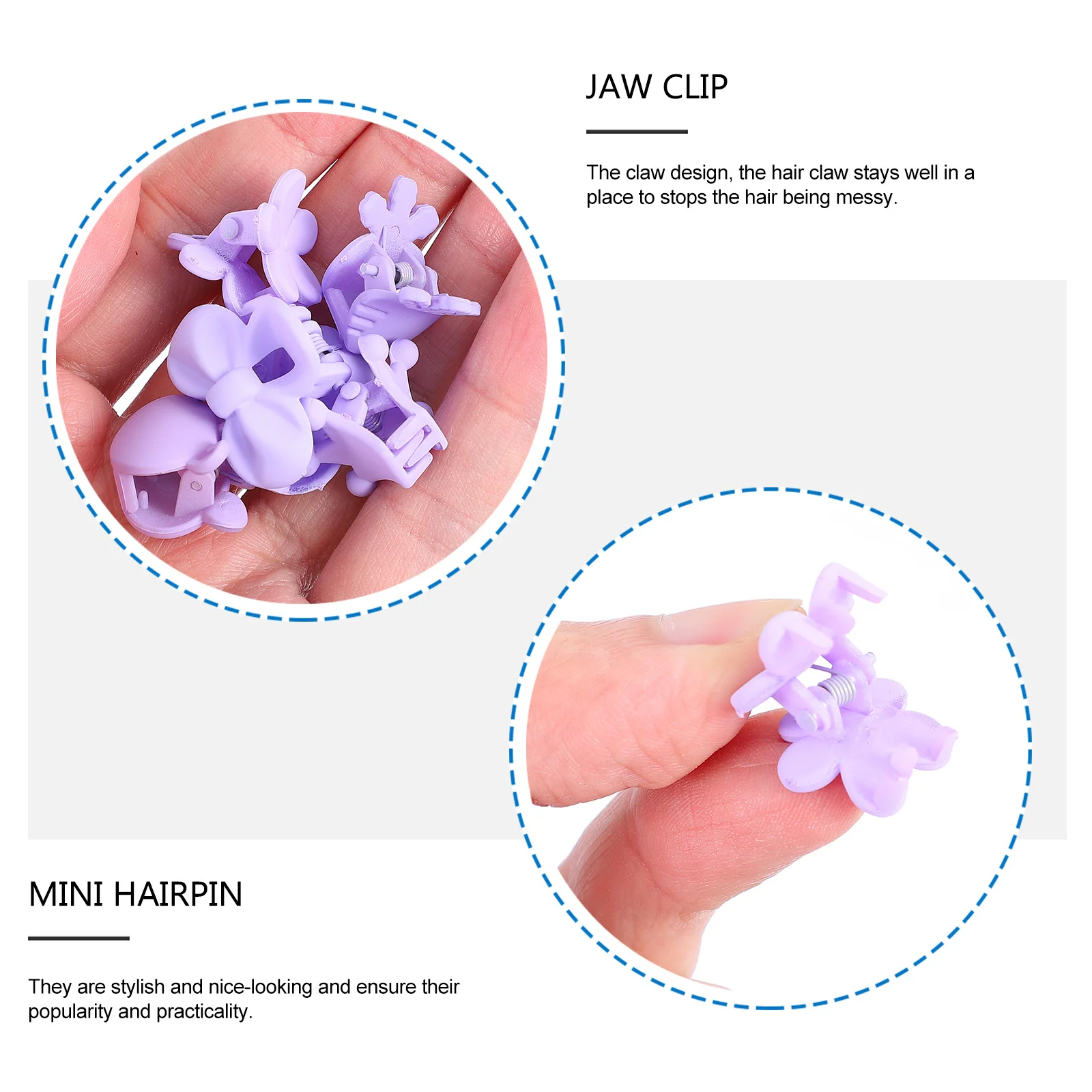 

50Pcs Kids Hair Claw Clips Candy Color Plastic Mini Snap Clips for Girls Stylish and Durable Mini Hairpin Snap Hair Clip
