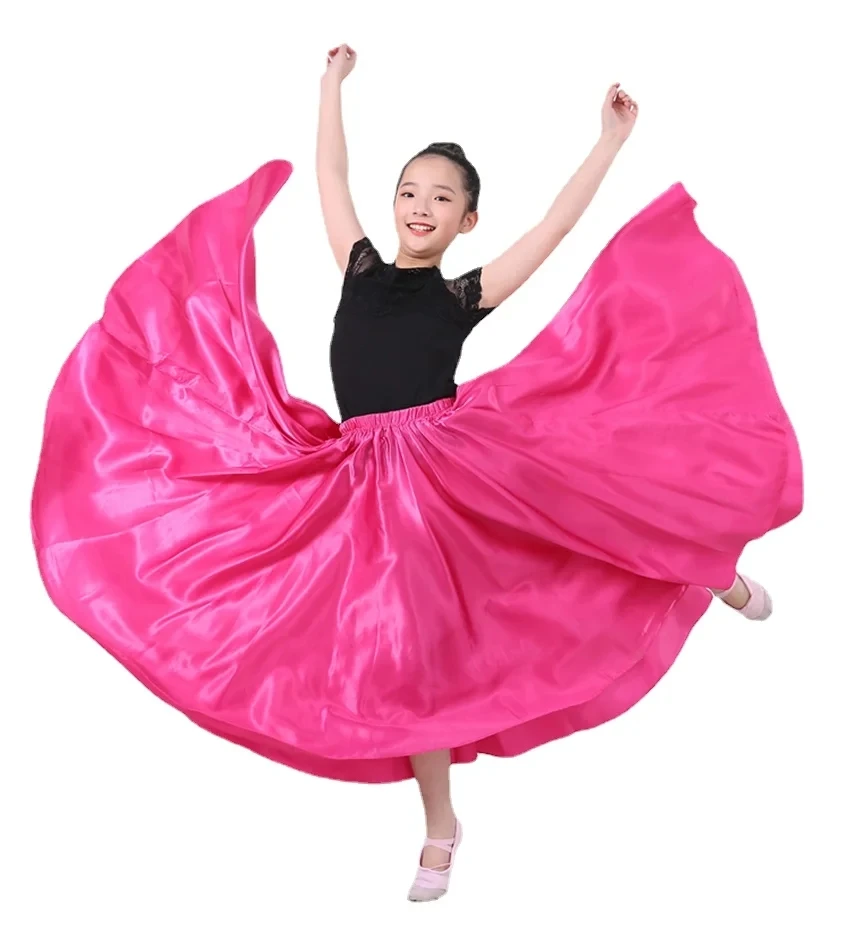 Nuove ragazze gonna Flamenco abito da ballo spagnolo pratica competizione Stage Chorus Performance costums per bambini gonne Flamengo