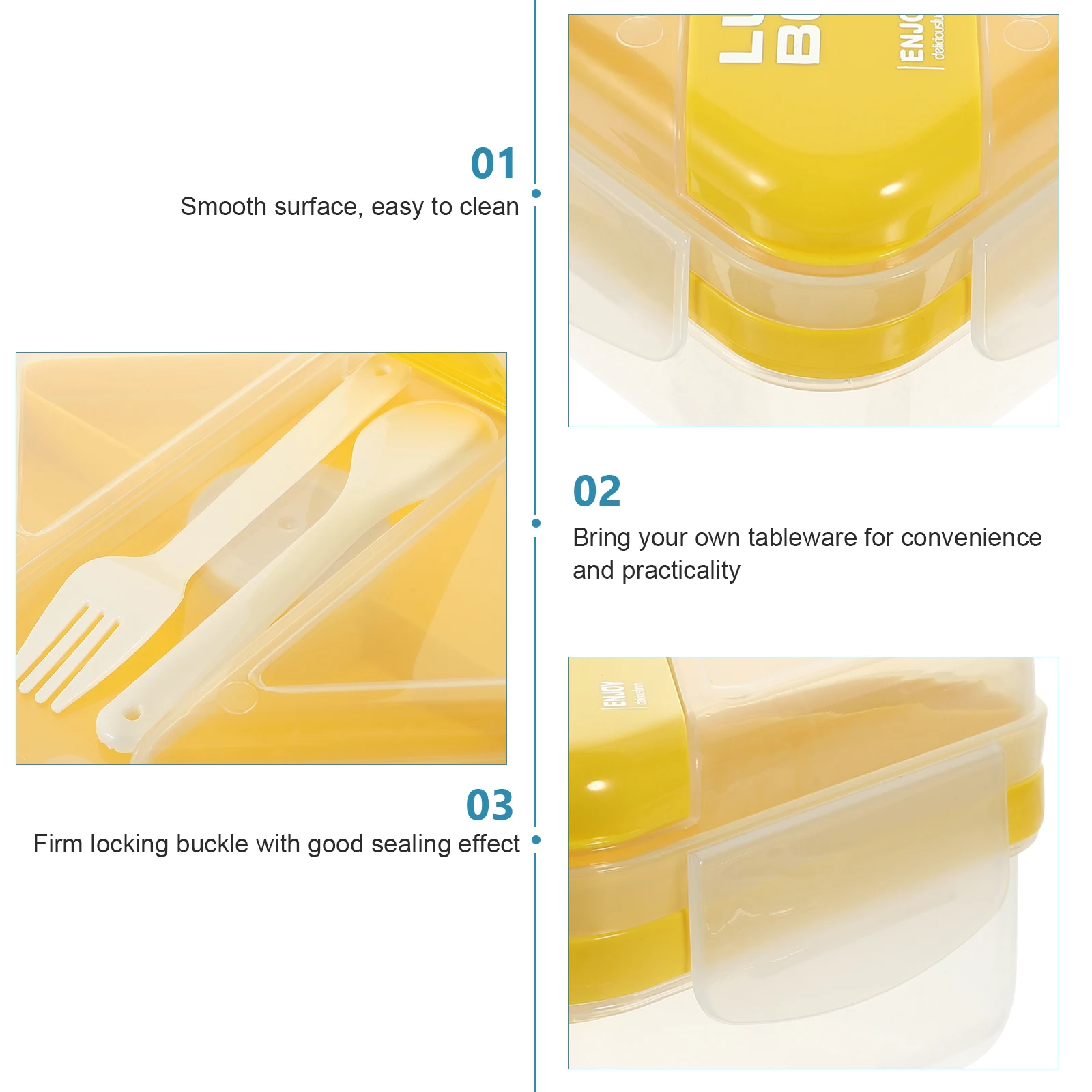 

Lightweight Plastic Leakproof Lunch Container Portable Food Box for Office Outdoor Travel Bento Container