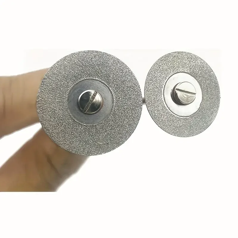 Disco de Diamante Dental de doble cara, herramienta de corte de grano, grosor, muela de diamante para laboratorio Dental, 5 piezas