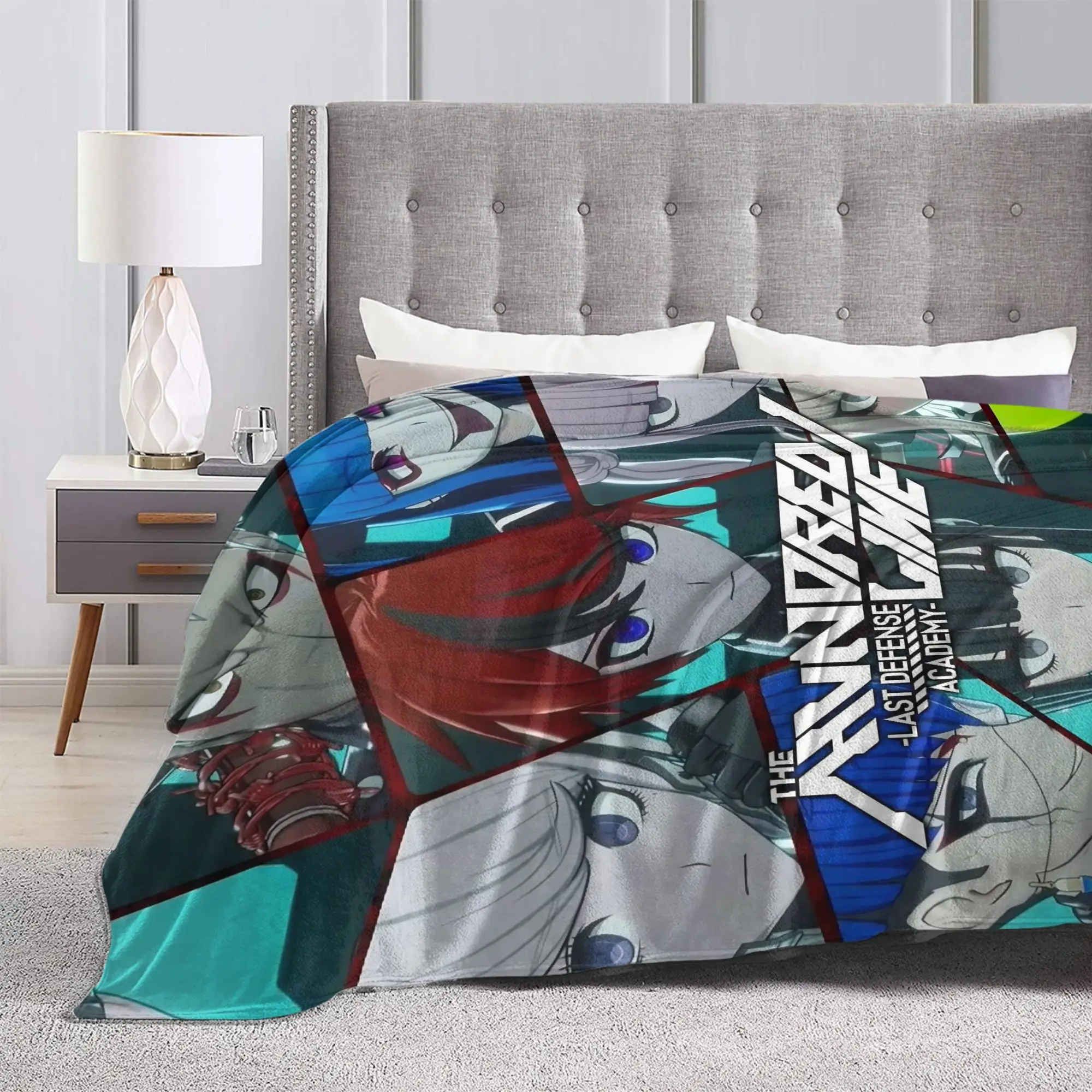 HUNDRED LINE Game Blanket Last Defense Academy Flannel Throw Blankets Summer Air Conditioning Personalised Ultra-Soft Bedspreads