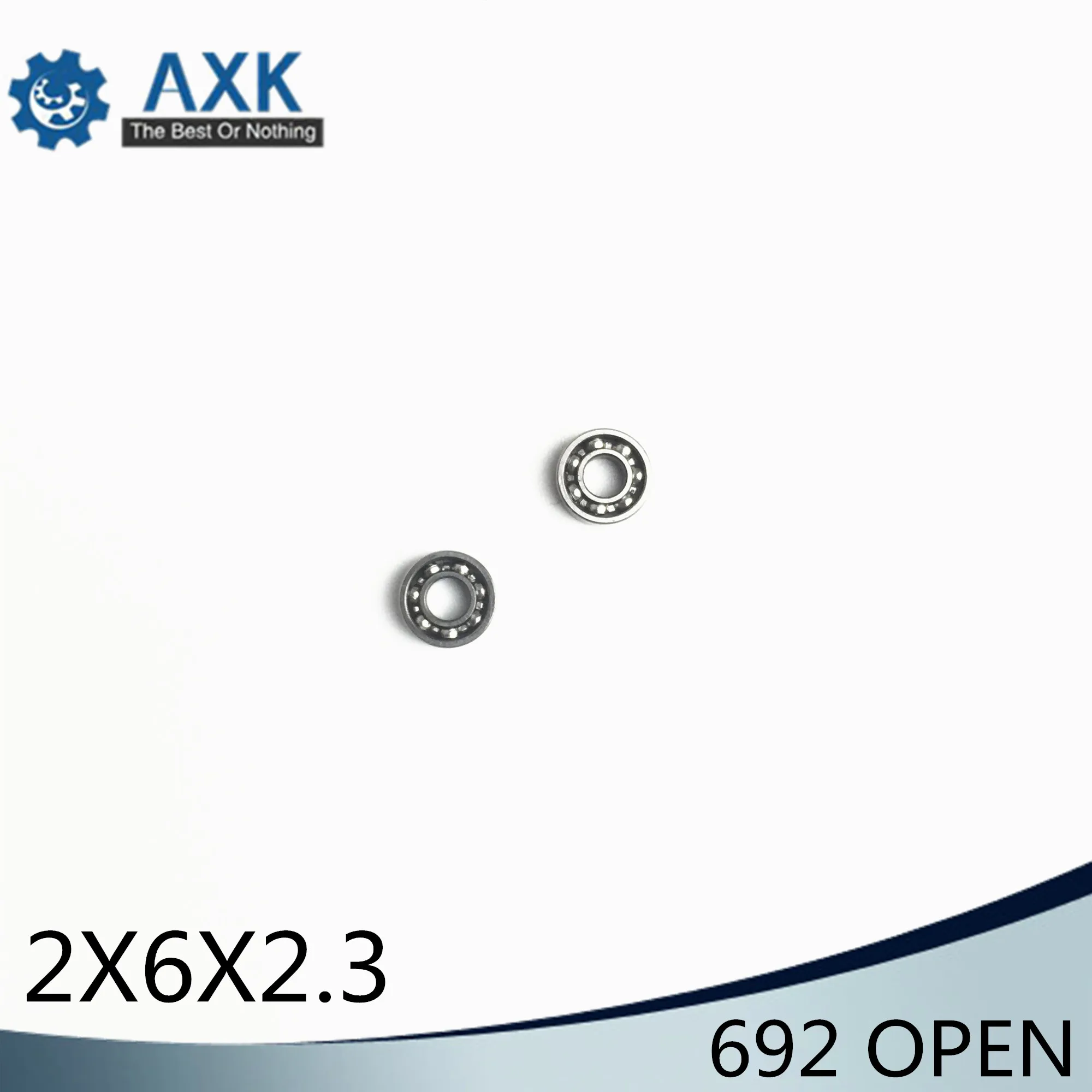 692 OPEN Łożysko kulkowe 2 * 6 * 2,3 mm 5 SZTUK ABEC-1 Łożyska poprzeczne 692 OPEN