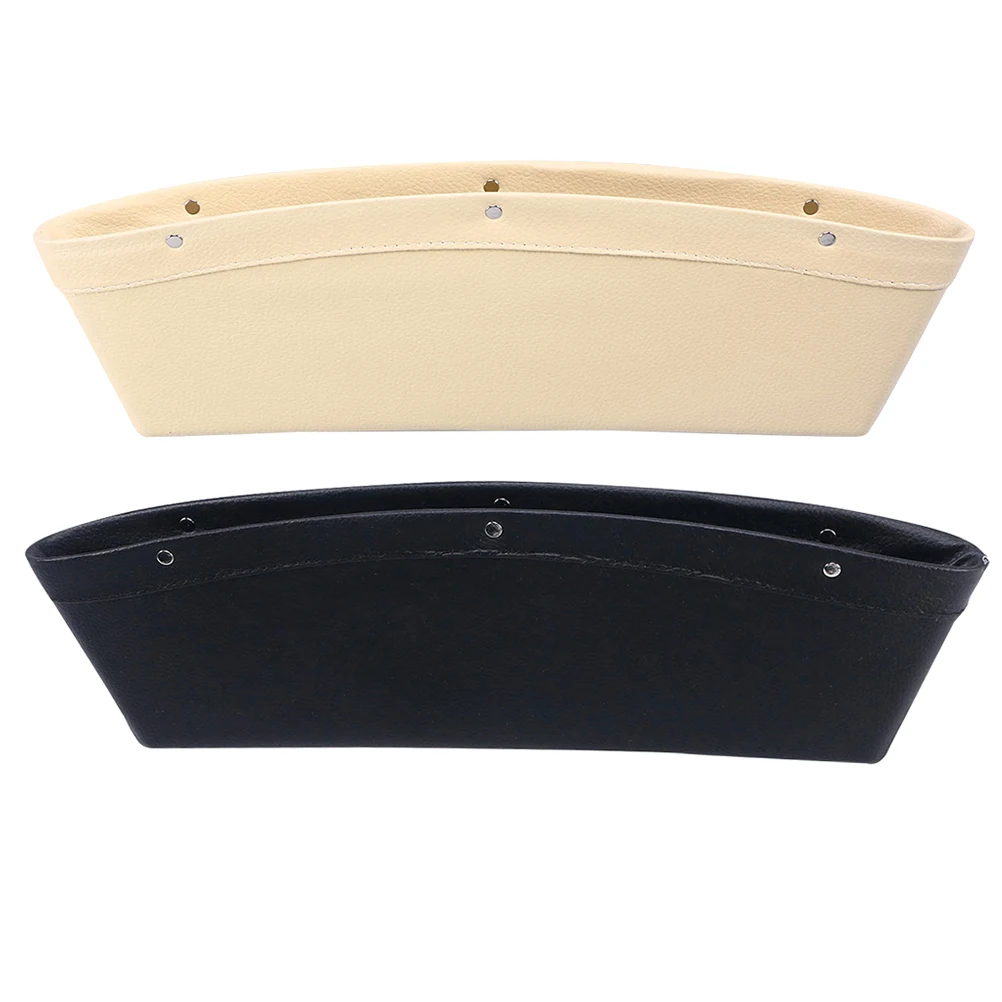 

2Pcs Car Seat Gap Storage Box Organizer Vacuum Container Bag Pouch For Phone Bills Laptop Books Car Accessories