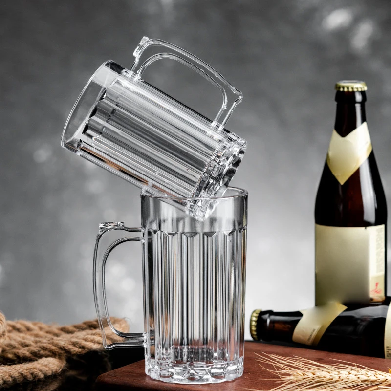 

1PCS 400ml/600ml Creative Transparent Acrylic Water Cup Anti Fall Large Capacity Beer Tea Juice Coffee Mug