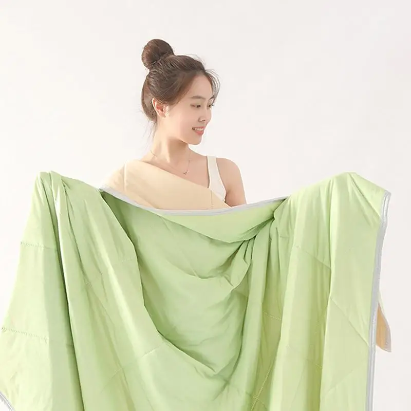 Travel Cooling Blanket 3 Layers Summer Cool Quilt Air Conditioner Quilt Light And Thin Breathable Skin-friendly