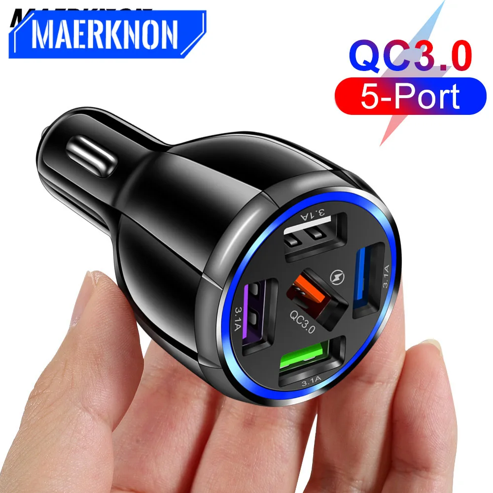 

Автомобильное зарядное устройство с 5 USB-портами, 15 А