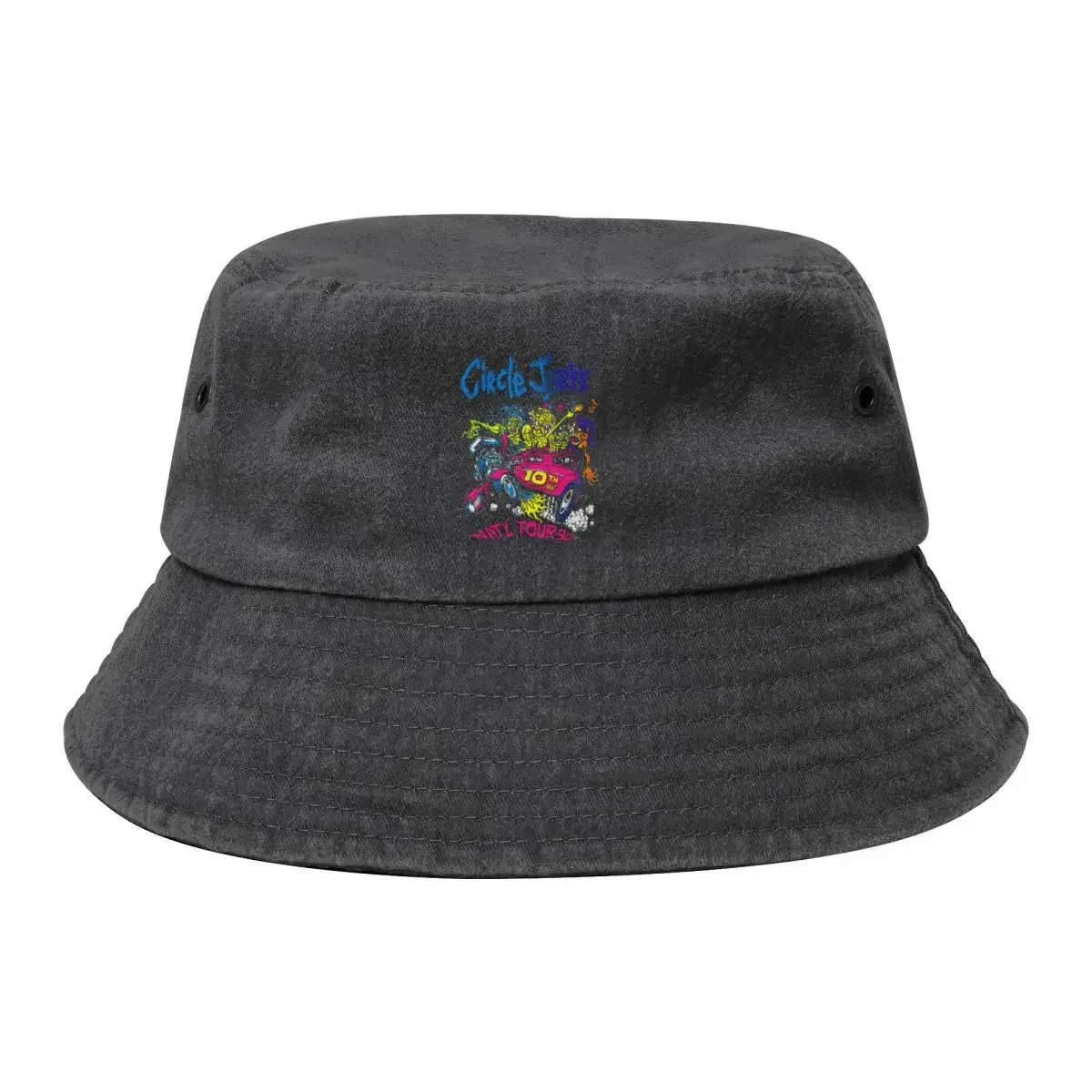 Nat'l Tour 1990 > Circle Jerks Trending Zipped Hoodie Bucket Hat custom Hat Beach Outing Baseball For Men Women's