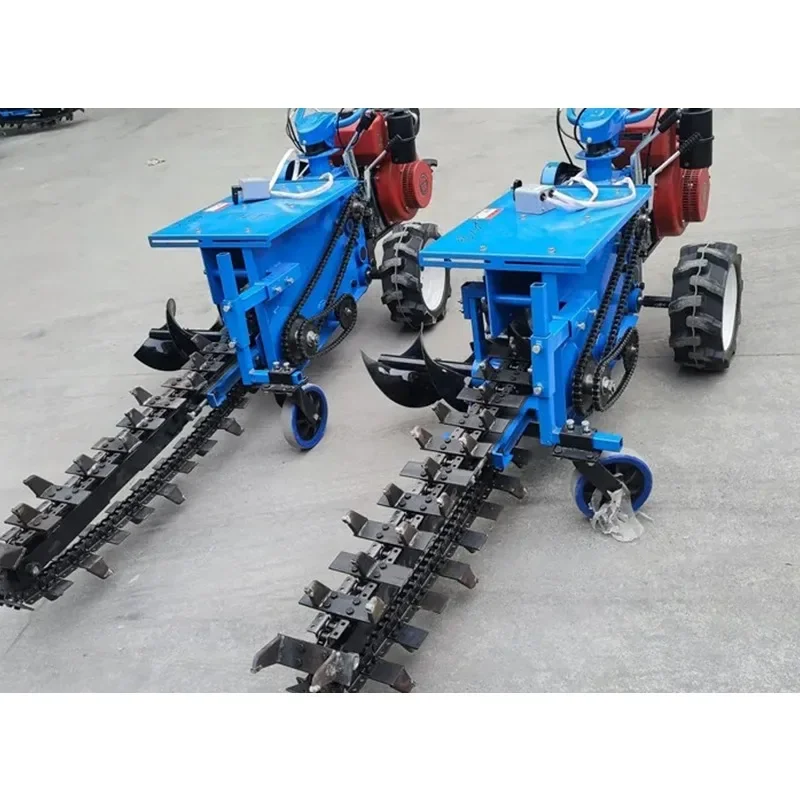 다기능 소형 휴대용 체인 토양 기계 농업 경작지 과수원 자주식 트렌칭 기계