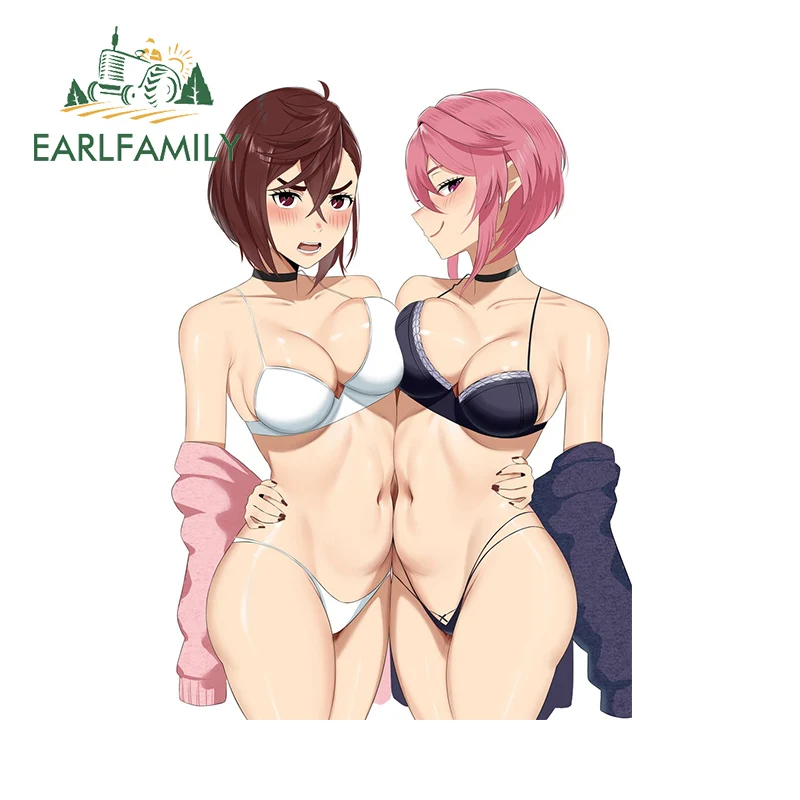 

EARLFAMILY Ayase Momo Shiratori Aira Anime Dan Car Sticker NSFW Hentai Bra Waifu Ecchi Decal Waterproof Original Decoration