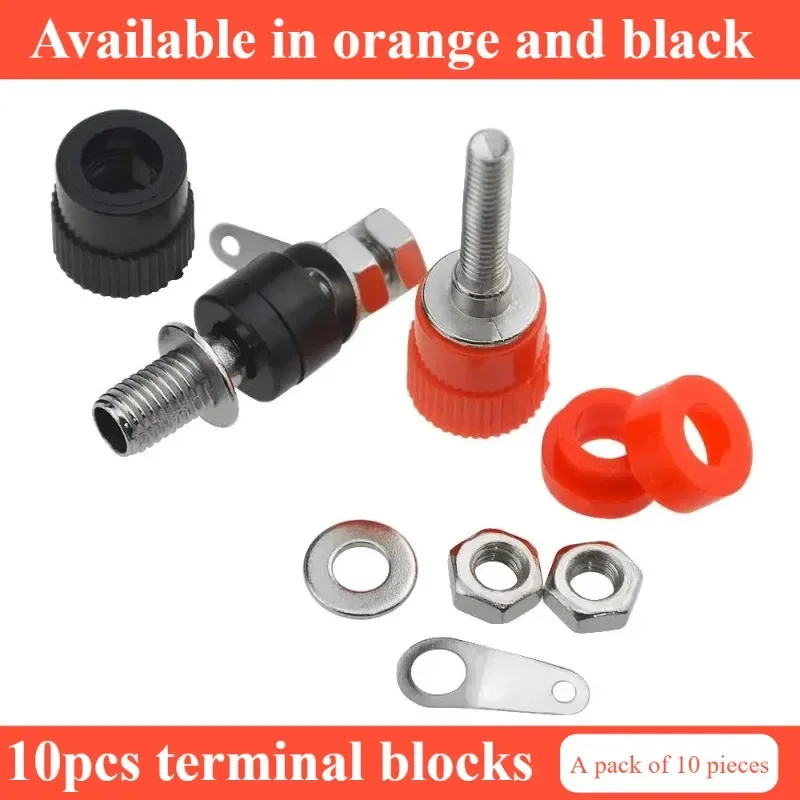 10pcs JS-910B Binding Posts Terminals 4mm Banana Plug Socket 4mm Wiring Harness Terminal Connector for Amplifier Arduino