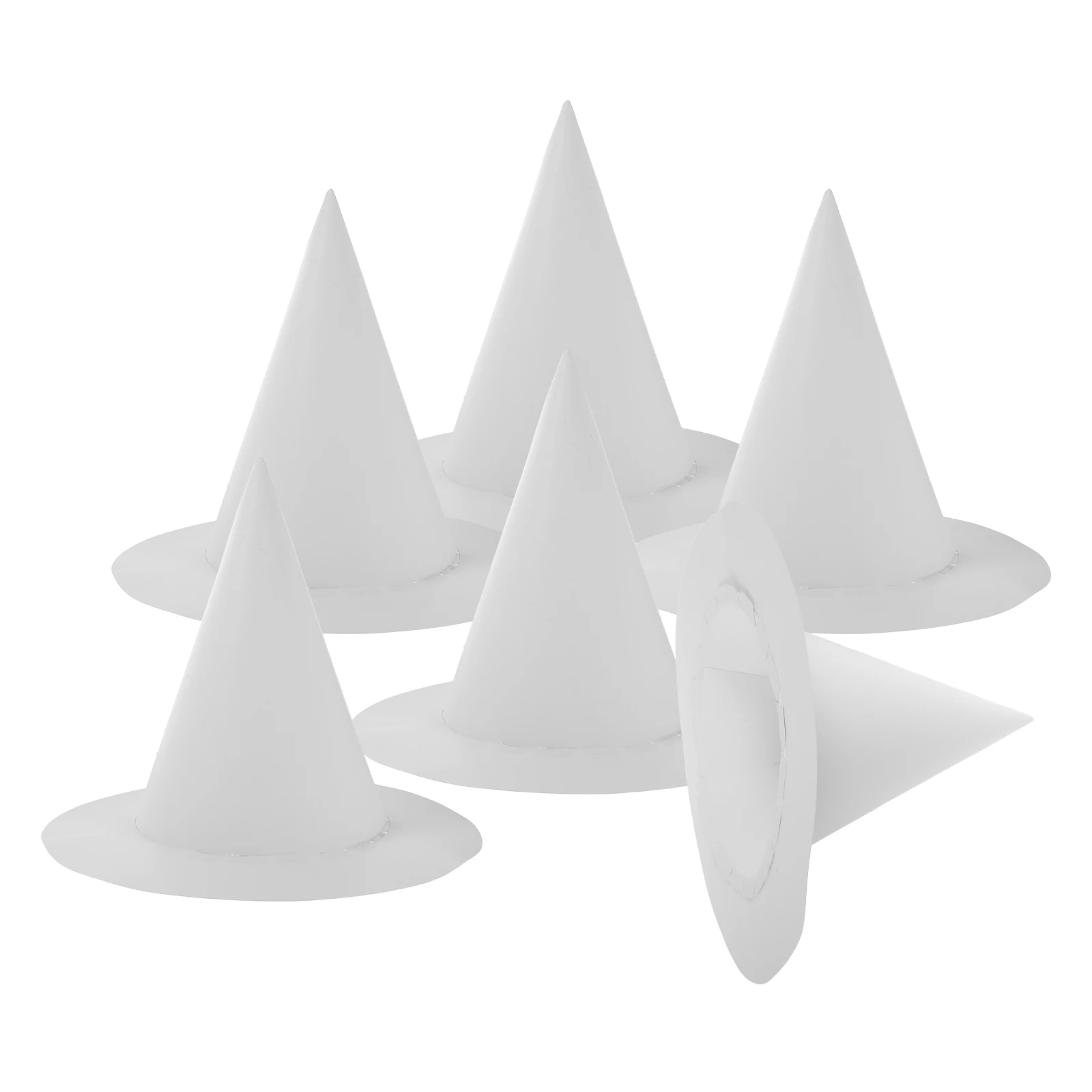 

6 Pcs Children's Painted Paper Hat DIY Hats Handmade Art Painting for Kids Blank Cap