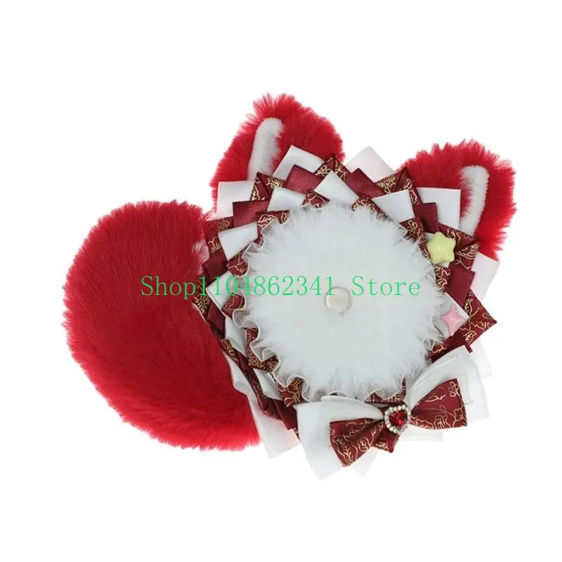 

5ASD Lovely Foxs Pinl Holder Base Base Concoration Pins Base Tray Ornament плюшевые значки базовые значки базовые значки