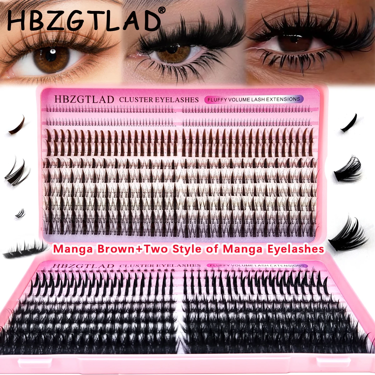 HBZGTLAD eyelash book spiky and fluffy anime eyelash clusters bottom eyelash clusters fairy like and wise personal eyelashes